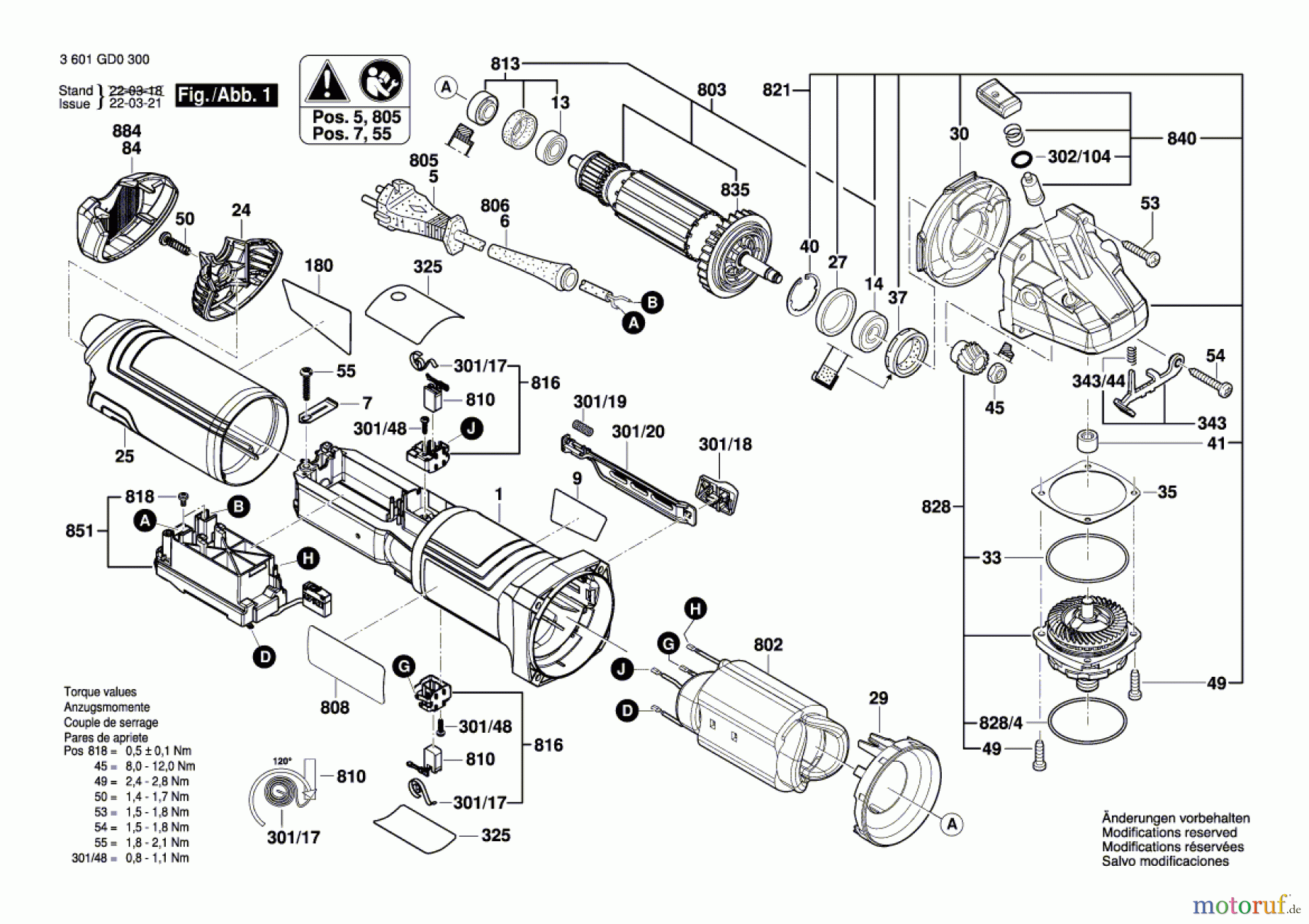  Bosch Werkzeug Winkelschleifer GWS 17-125 S Seite 1