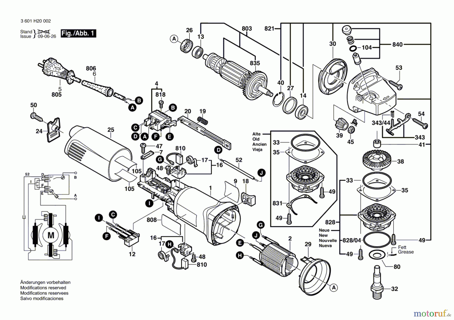  Bosch Werkzeug Winkelschleifer BAG 115-1 Seite 1