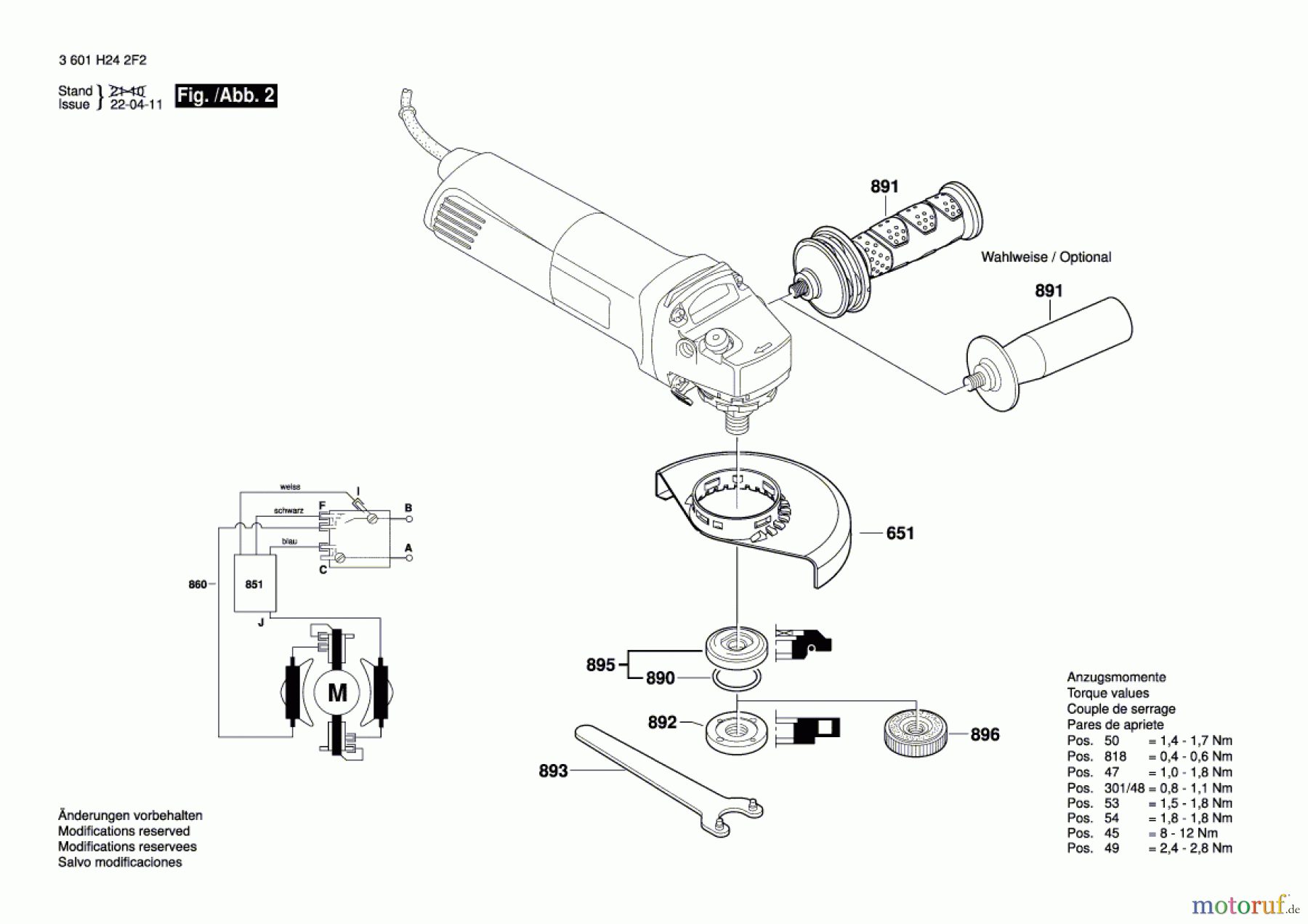  Bosch Werkzeug Winkelschleifer GWS 14-125 Seite 2