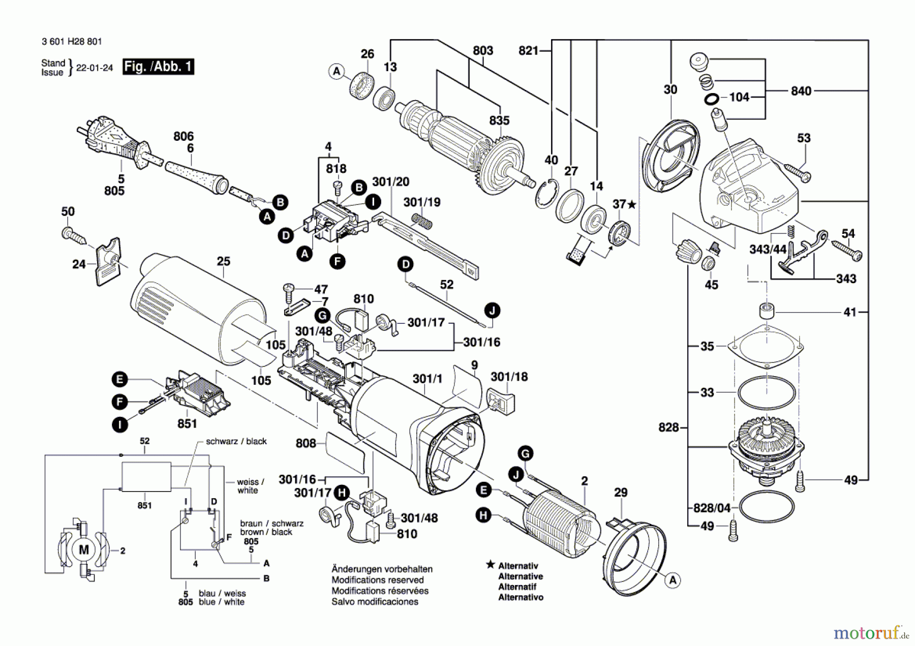  Bosch Werkzeug Winkelschleifer GWS1000 Seite 1