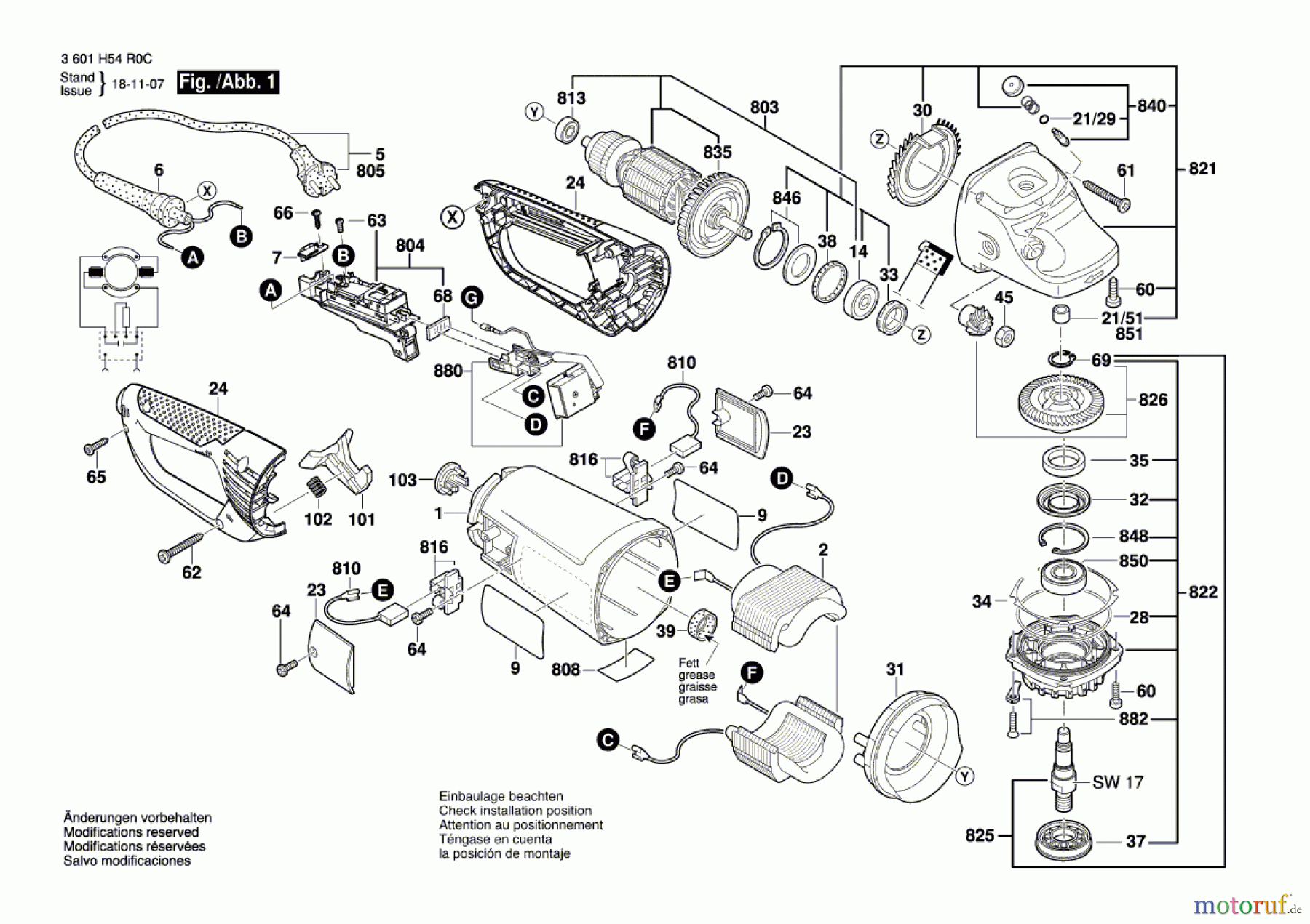  Bosch Werkzeug Winkelschleifer BAG230-1 CLBF Seite 1