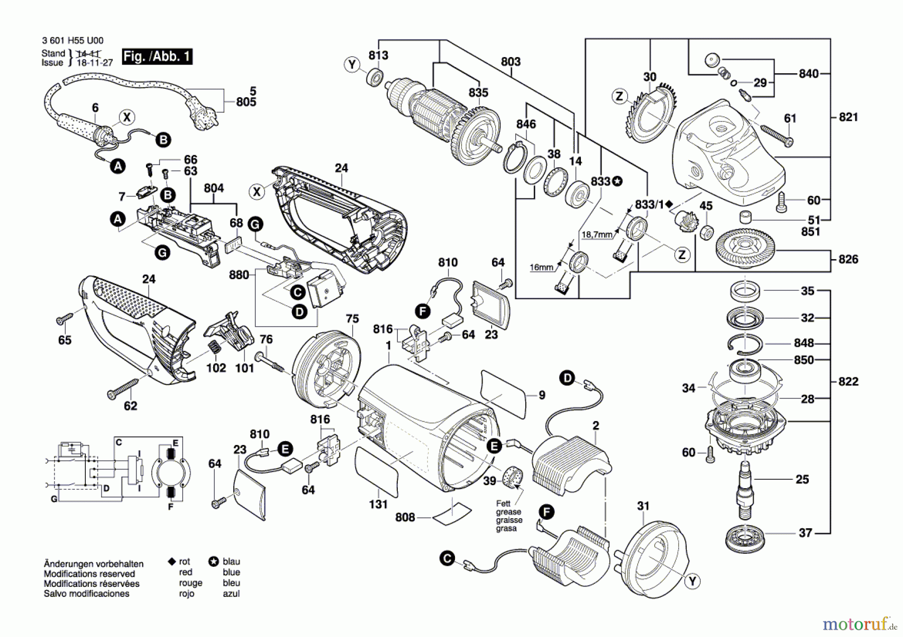  Bosch Werkzeug Winkelschleifer GWS 26-180 JBV Seite 1