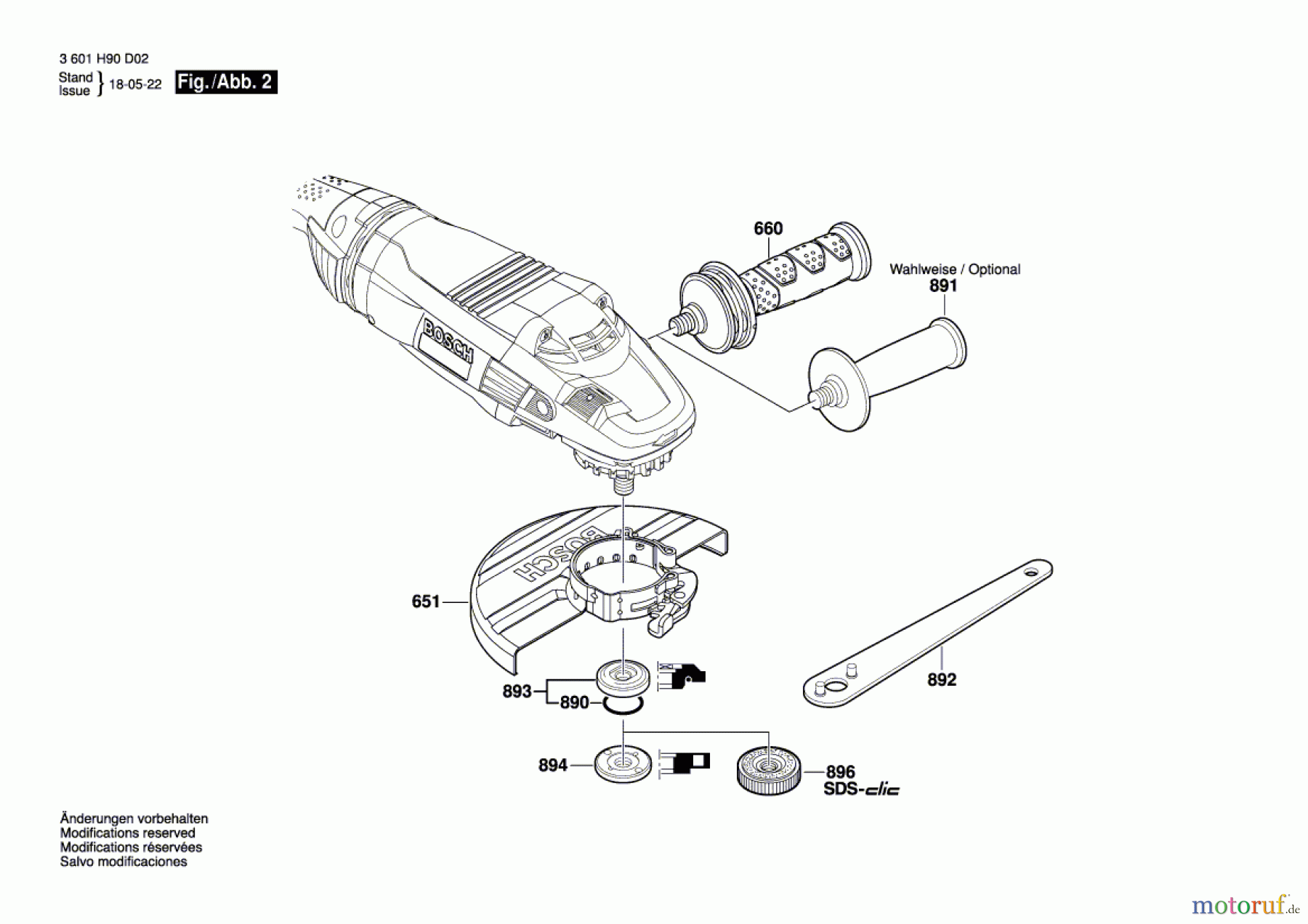  Bosch Werkzeug Winkelschleifer GWS 22-230 LVI Seite 2
