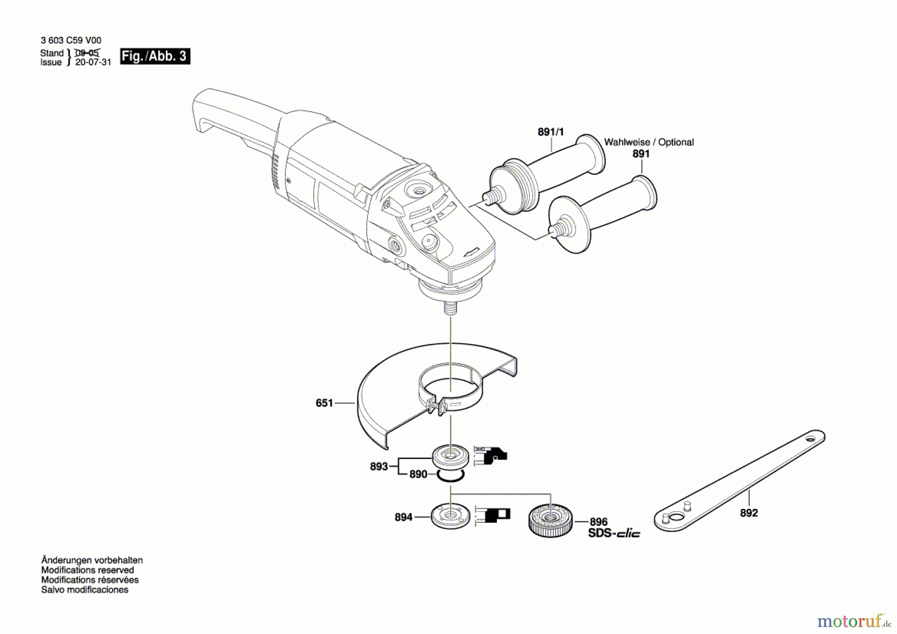  Bosch Werkzeug Winkelschleifer PWS 20-230 J Seite 3