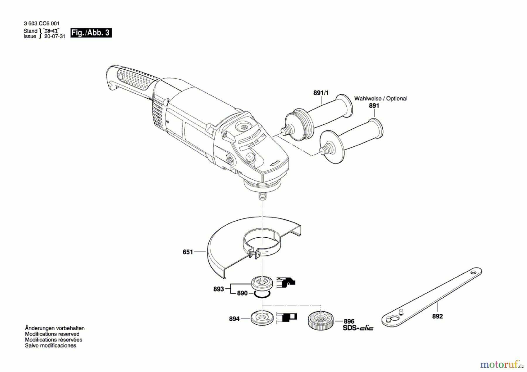  Bosch Werkzeug Winkelschleifer PWS 2000-230JE Seite 3