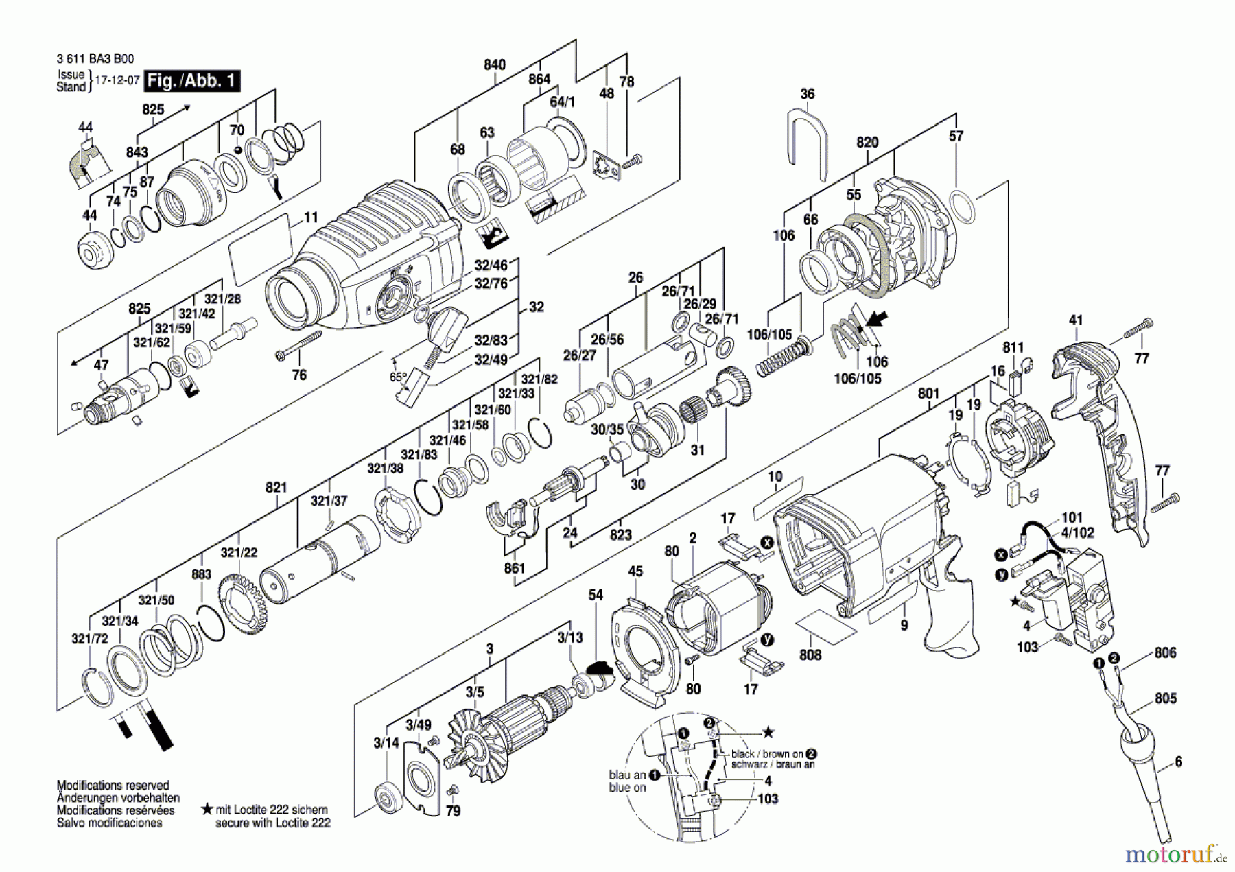  Bosch Werkzeug Bohrhammer 2 Kg BHD 2-26 830W Seite 1