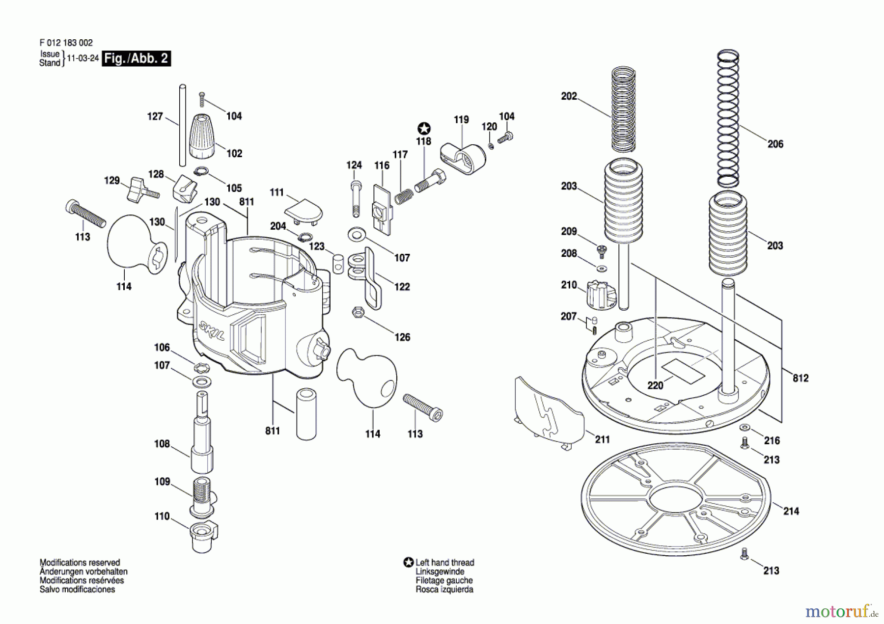  Bosch Werkzeug Oberfräse 1830 Seite 2