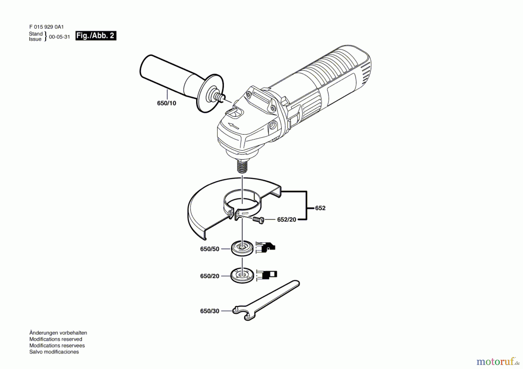  Bosch Werkzeug Winkelschleifer 9290 A1 Seite 2