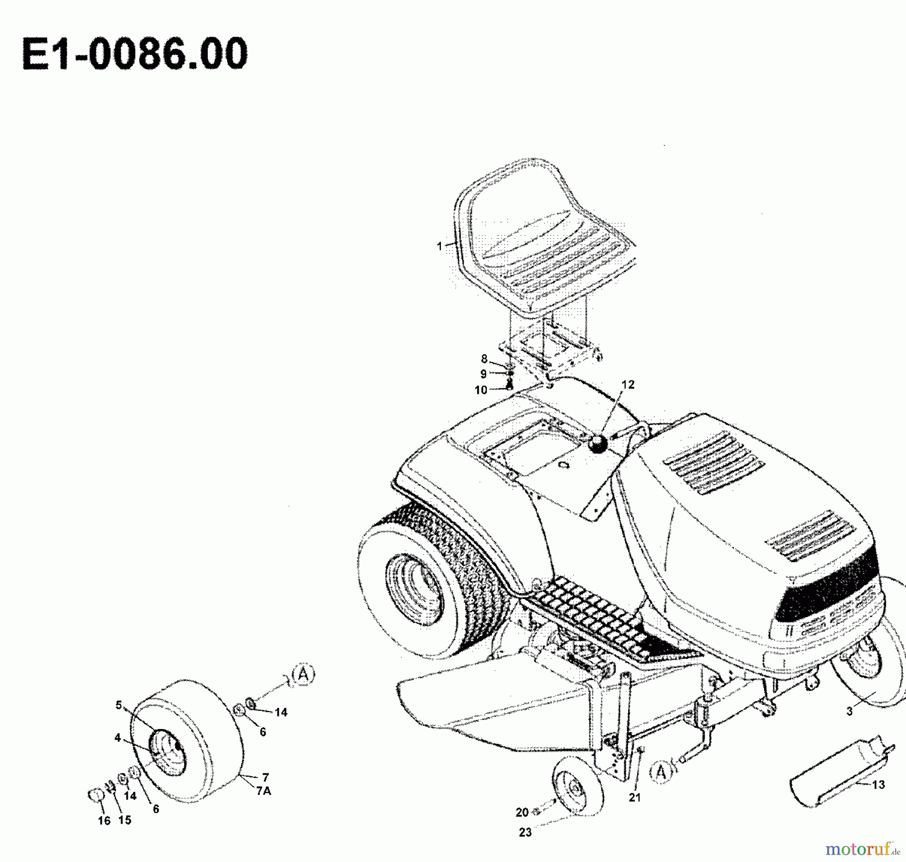  Gutbrod Tracteurs de pelouse 1114 AWS 00097.01  (1992) Siège