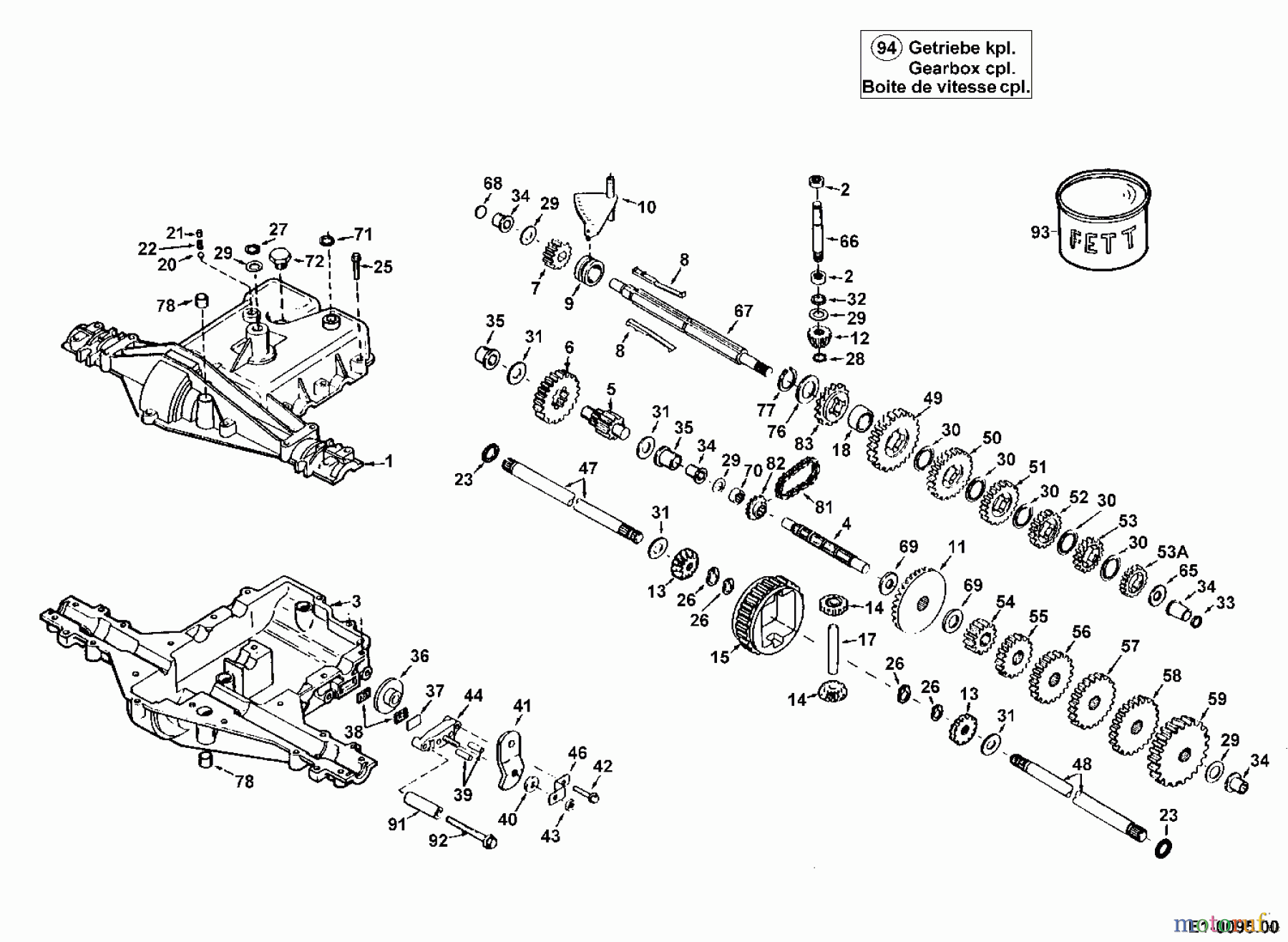  Gutbrod Tracteurs de pelouse 1114 AWS 00097.01  (1992) Boîte de vitesse