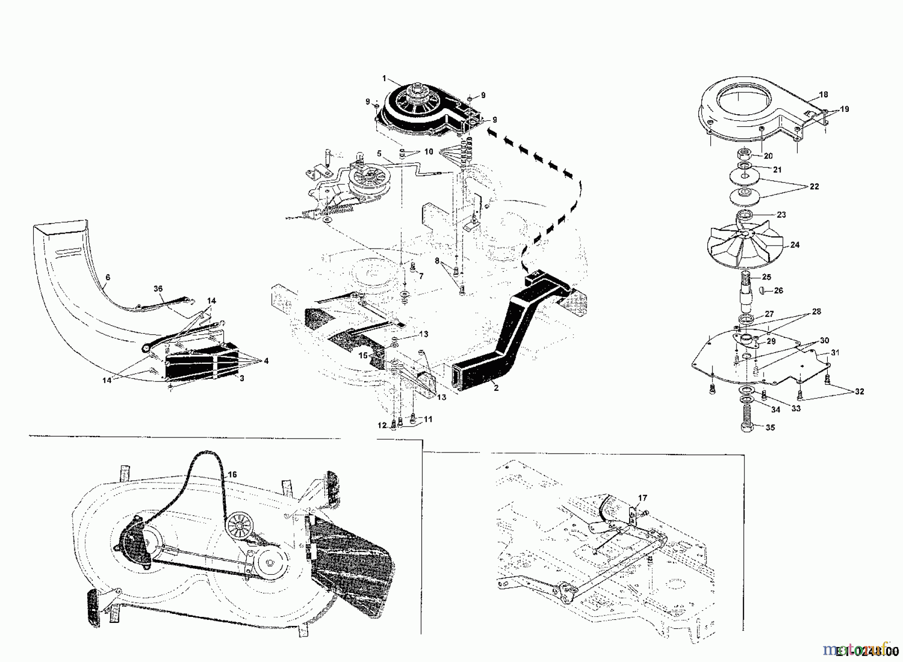  MTD Accèssoires Accèssoires tracteur de jardin et de pelouse Dispositif de ventilateur GAL 00197.02  (1992) Dispositif de ventilateur