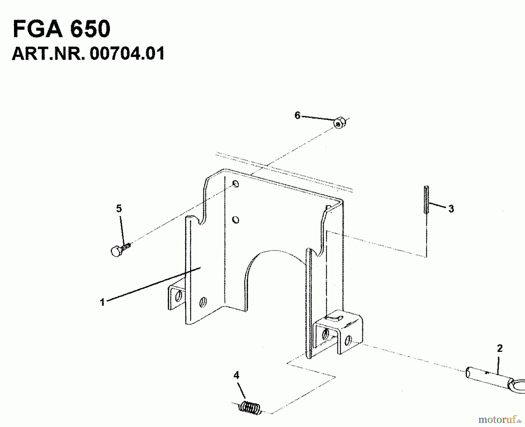  MTD Zubehör Zubehör Einachser Frontgeräteaufnahme FGA 650 für 650 00704.01  (1989) Kuppelbügel