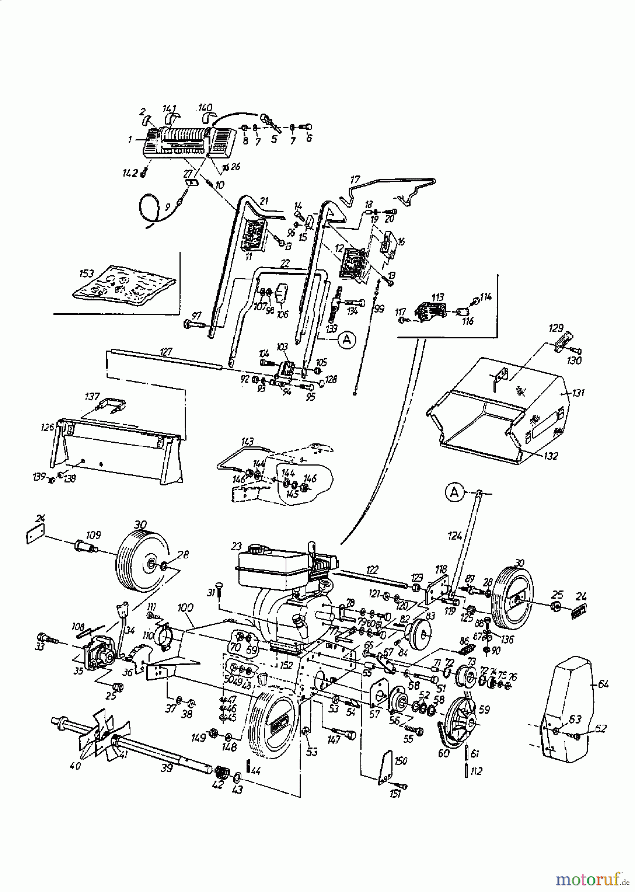  MTD Accèssoires Accèssoires scarificateur Sacs Scarificateur VFS 40 196-044-678  (2001) Machine de base
