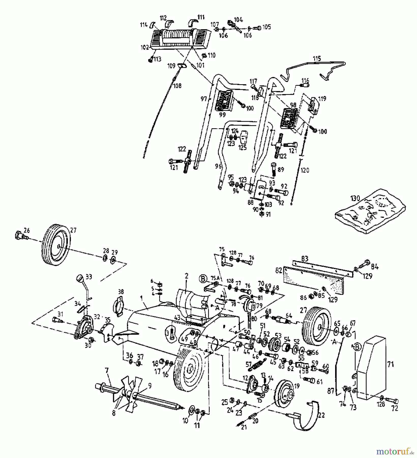  Cub Cadet Scarificateur thermique VS 504 16APV06Y603  (1999) Machine de base