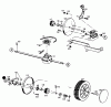 MTD GES 45 T 12A-T01Z678 (1998) Listas de piezas de repuesto y dibujos Gearbox, Wheels