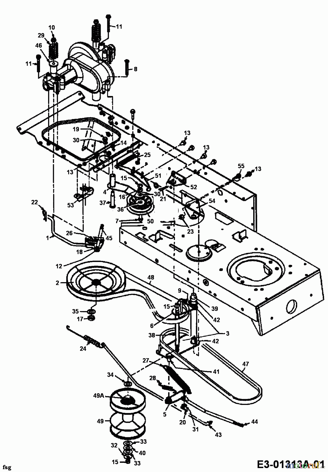  Bricolage Tracteurs de pelouse 130/102 136N762N615  (1996) Entraînement de roulement