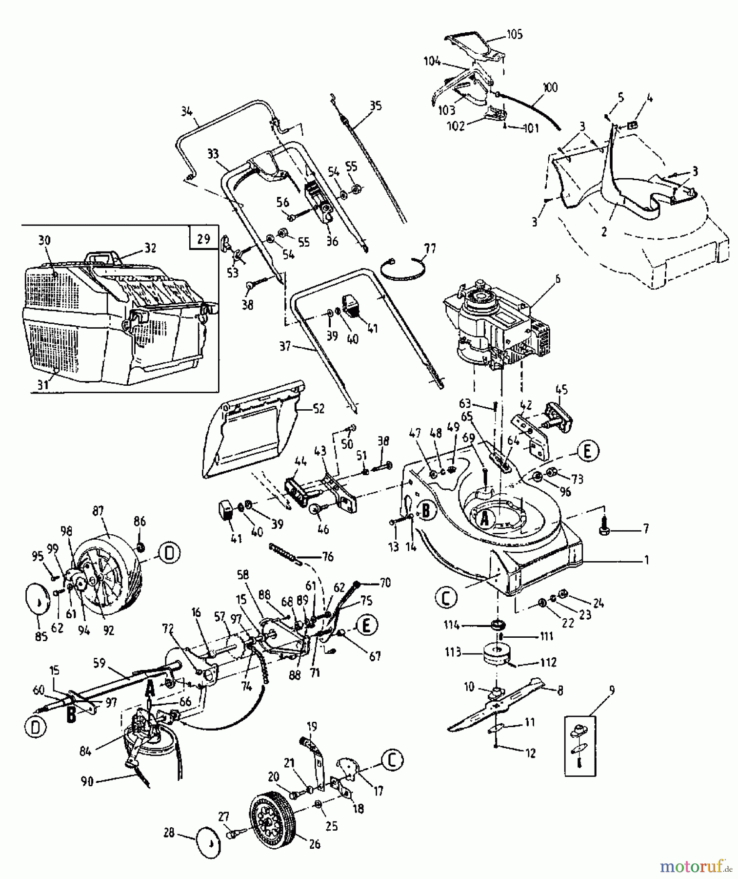  Mastercut Motormäher mit Antrieb GS 46-4 12C-684A659  (2000) Grundgerät