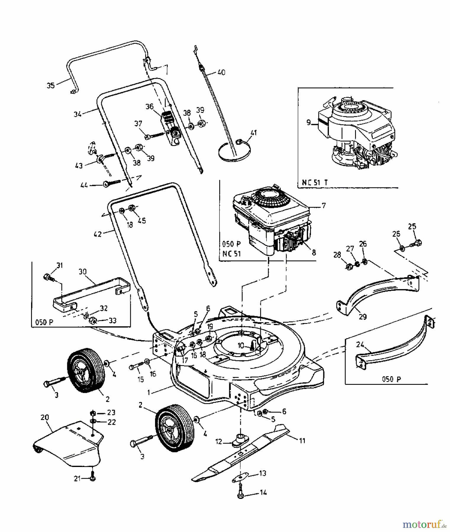  MTD Motormäher NC 51 11X-050A602  (2000) Grundgerät