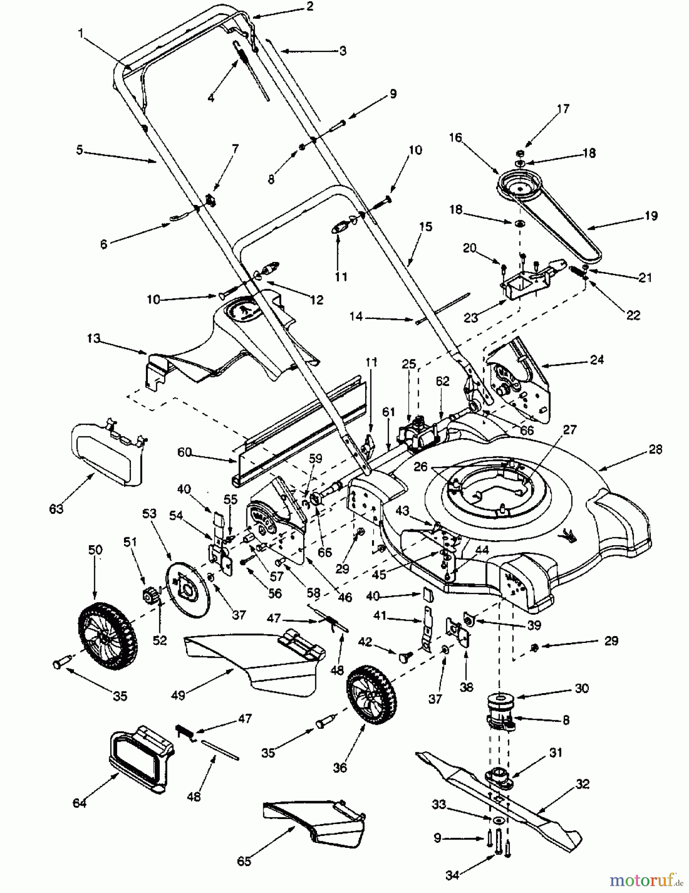  MTD Motormäher mit Antrieb 288 C 12A-288C000  (2000) Grundgerät