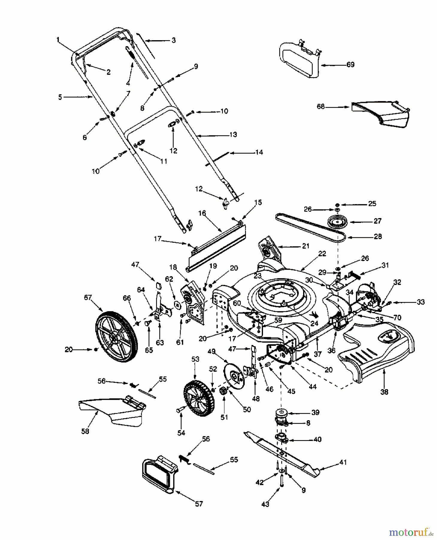  MTD Motormäher mit Antrieb 529 B 12A-529B000  (2000) Grundgerät