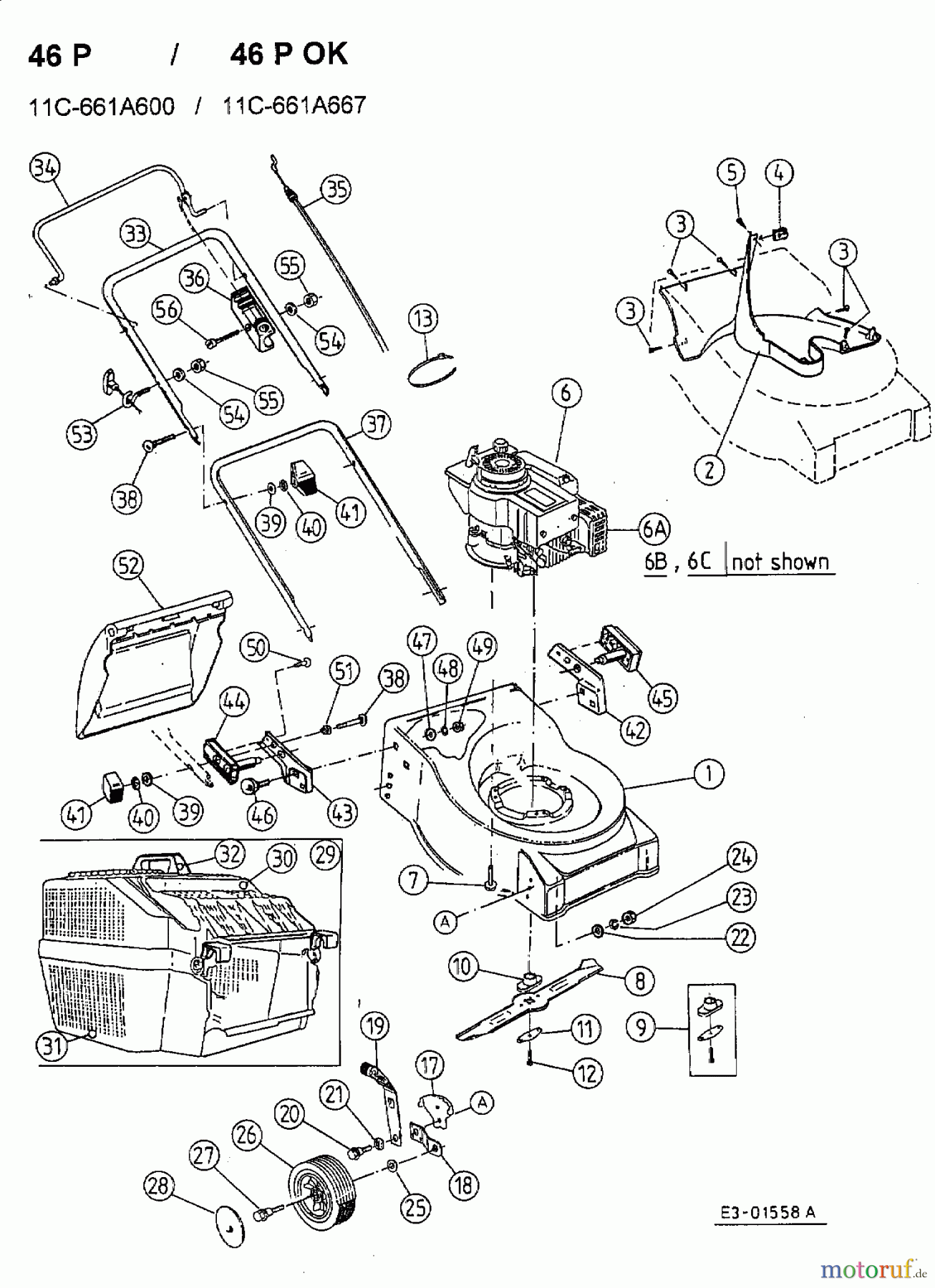 MTD Motormäher 46 P 11C-661A600  (2001) Grundgerät