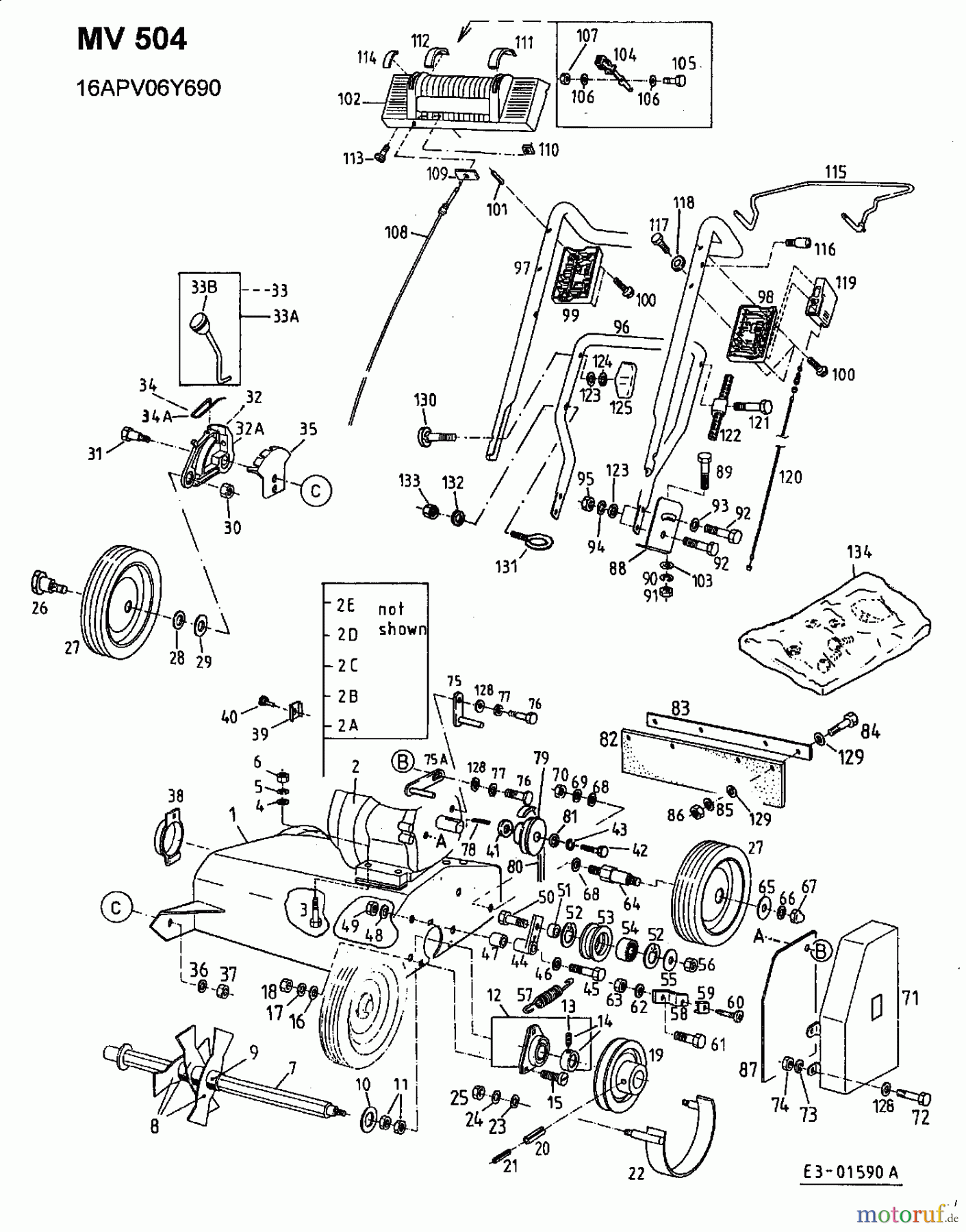  Gutbrod Scarificateur thermique MV 504 16APV06Y690  (2002) Machine de base