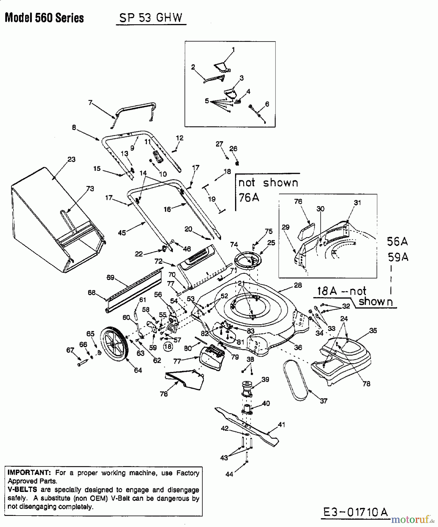  MTD Motormäher mit Antrieb SP 53 GHW 12A-568R678  (2003) Grundgerät
