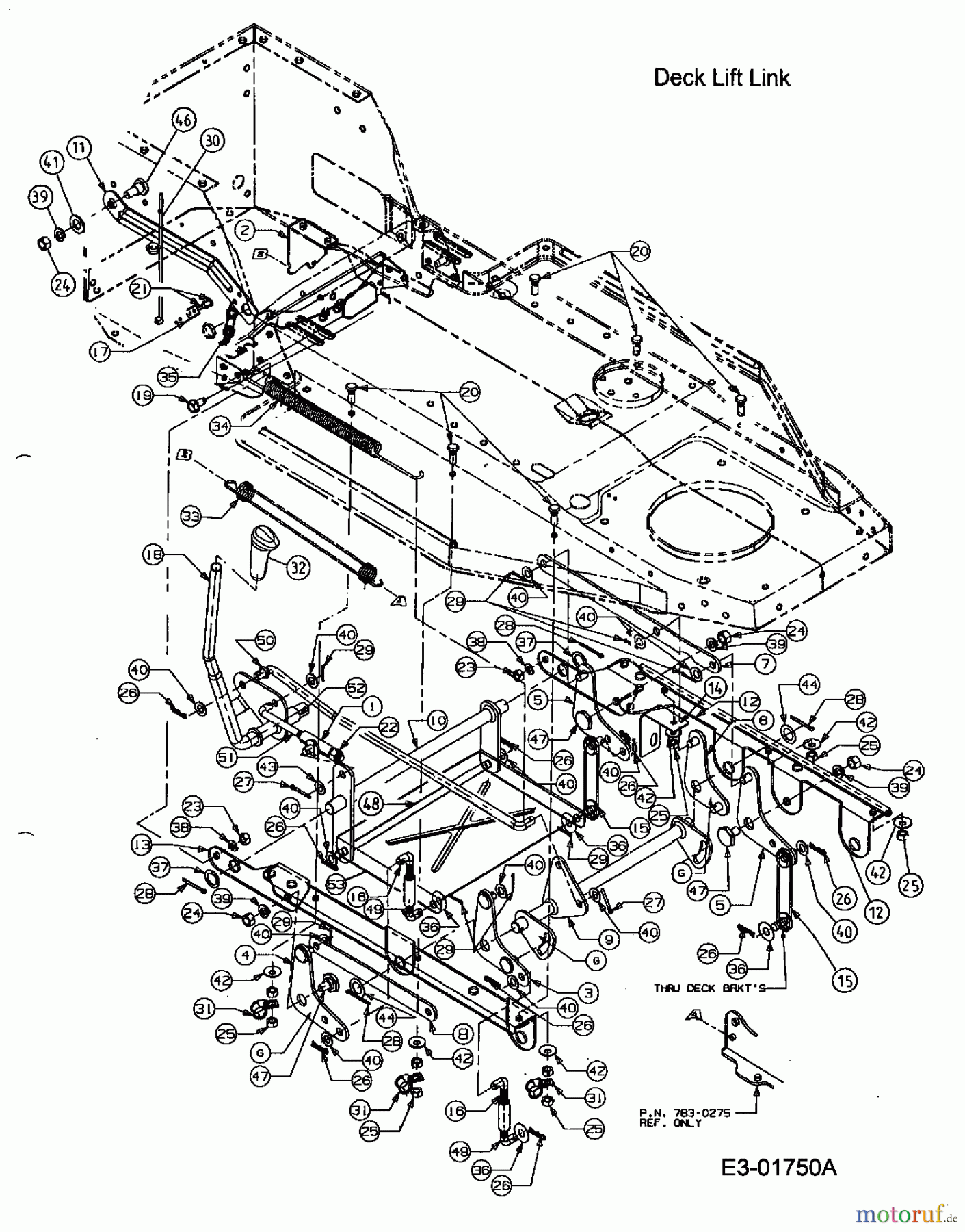  Efco Tracteurs de pelouse Formula 96 M 13AC479F637  (2003) Relevage plateau de coupe