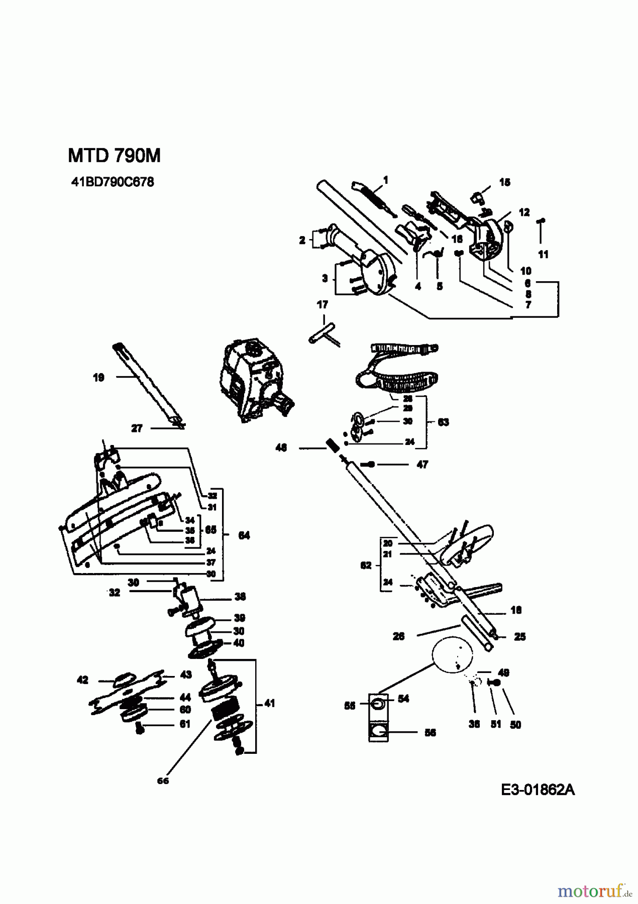  MTD Brush cutter 790 M 41BD790C678  (2003) Basic machine