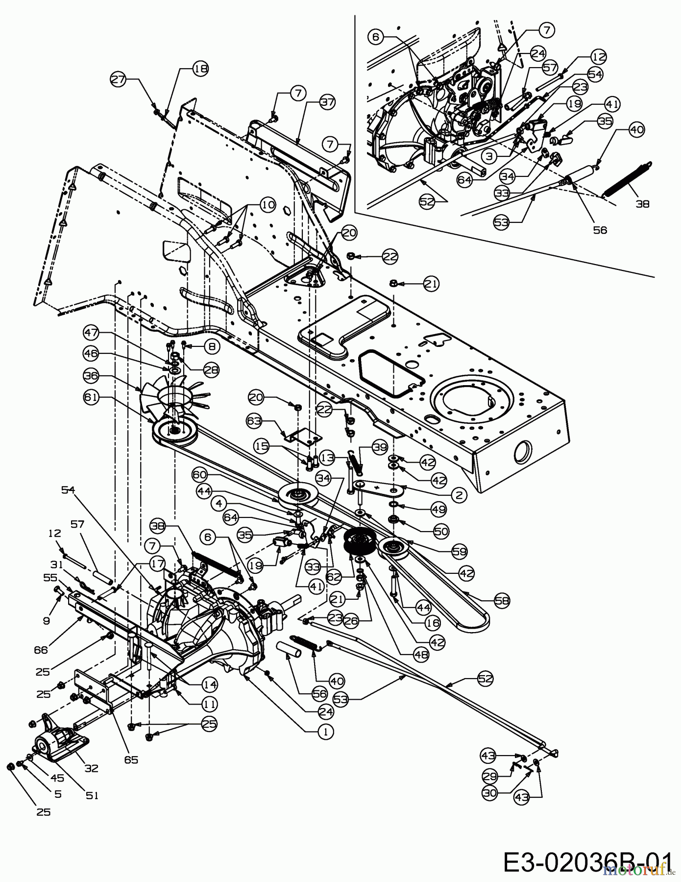  MTD Tracteurs de pelouse SN 200 HAT 13B7518N678  (2005) Entraînement de roulement