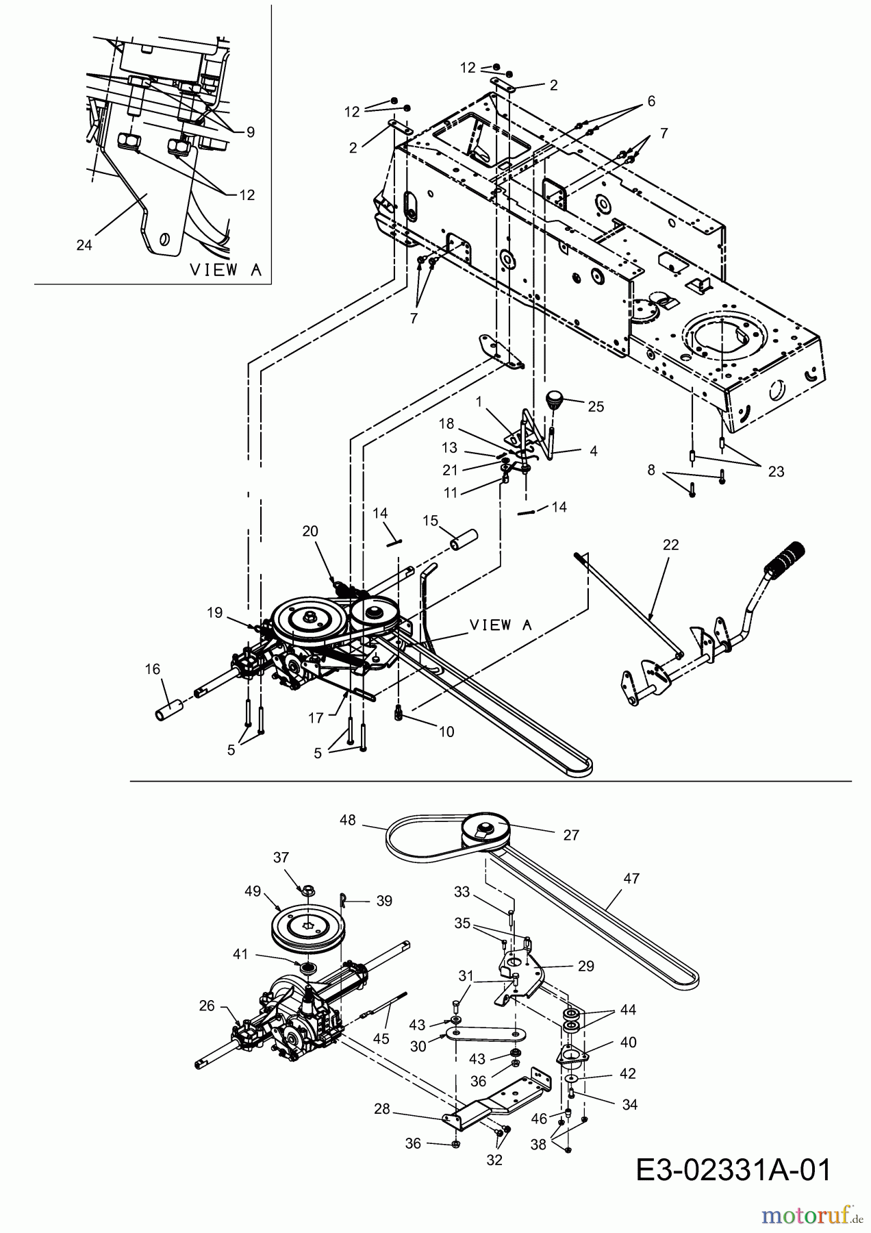  Motec Tracteurs de pelouse MT BS 300 13AC662F640  (2004) Entraînement de roulement