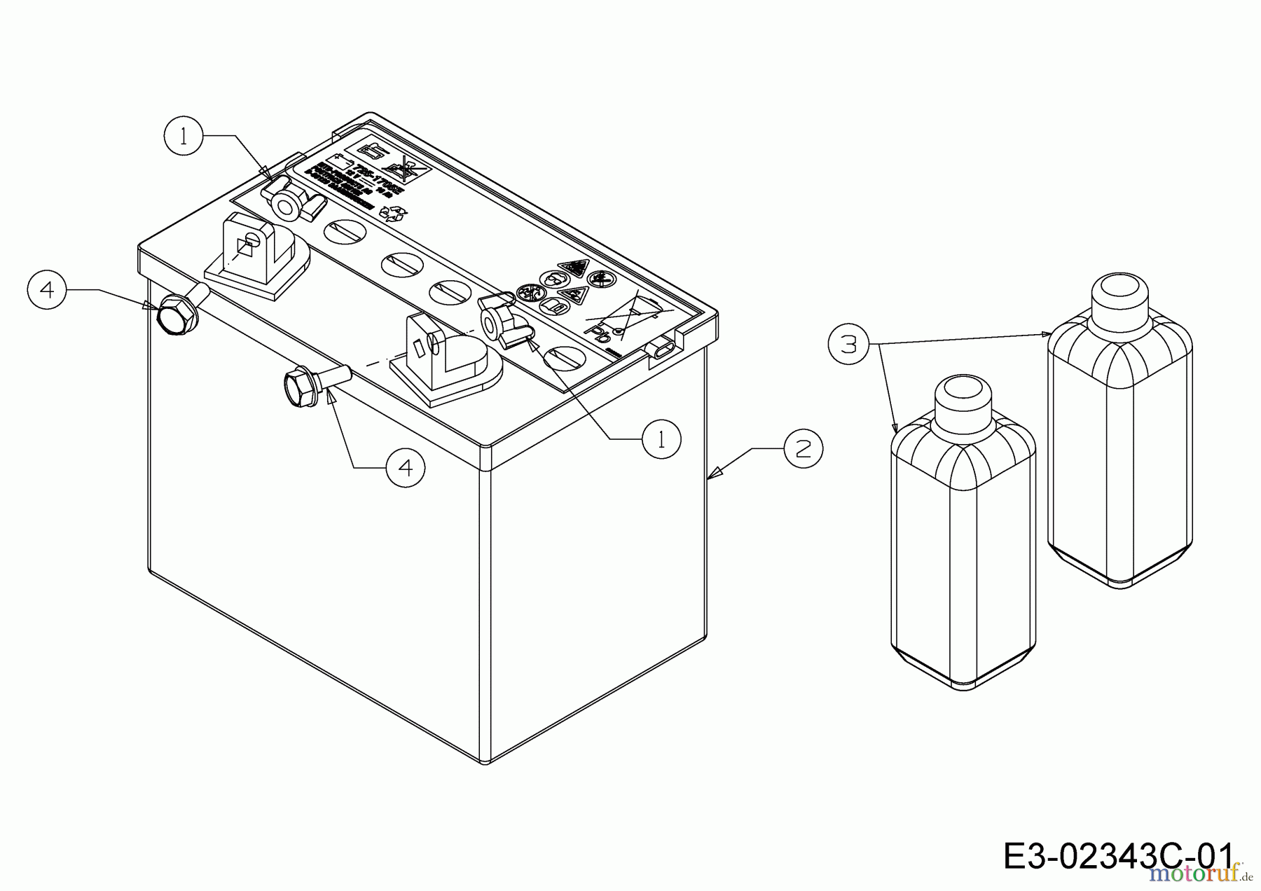  Edena Tracteurs de pelouse MA 16 B 96 H 13CM79TF630  (2013) Batterie