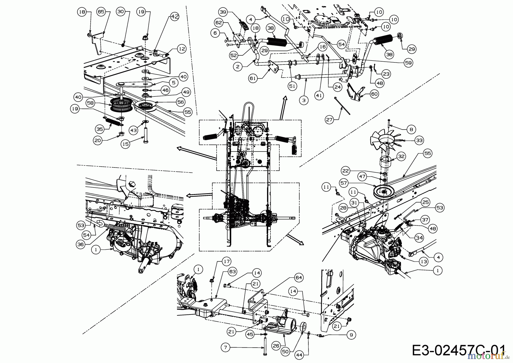  MTD Tracteurs de pelouse LE 180/92 H 13IT71KE676  (2016) Entraînement de roulement