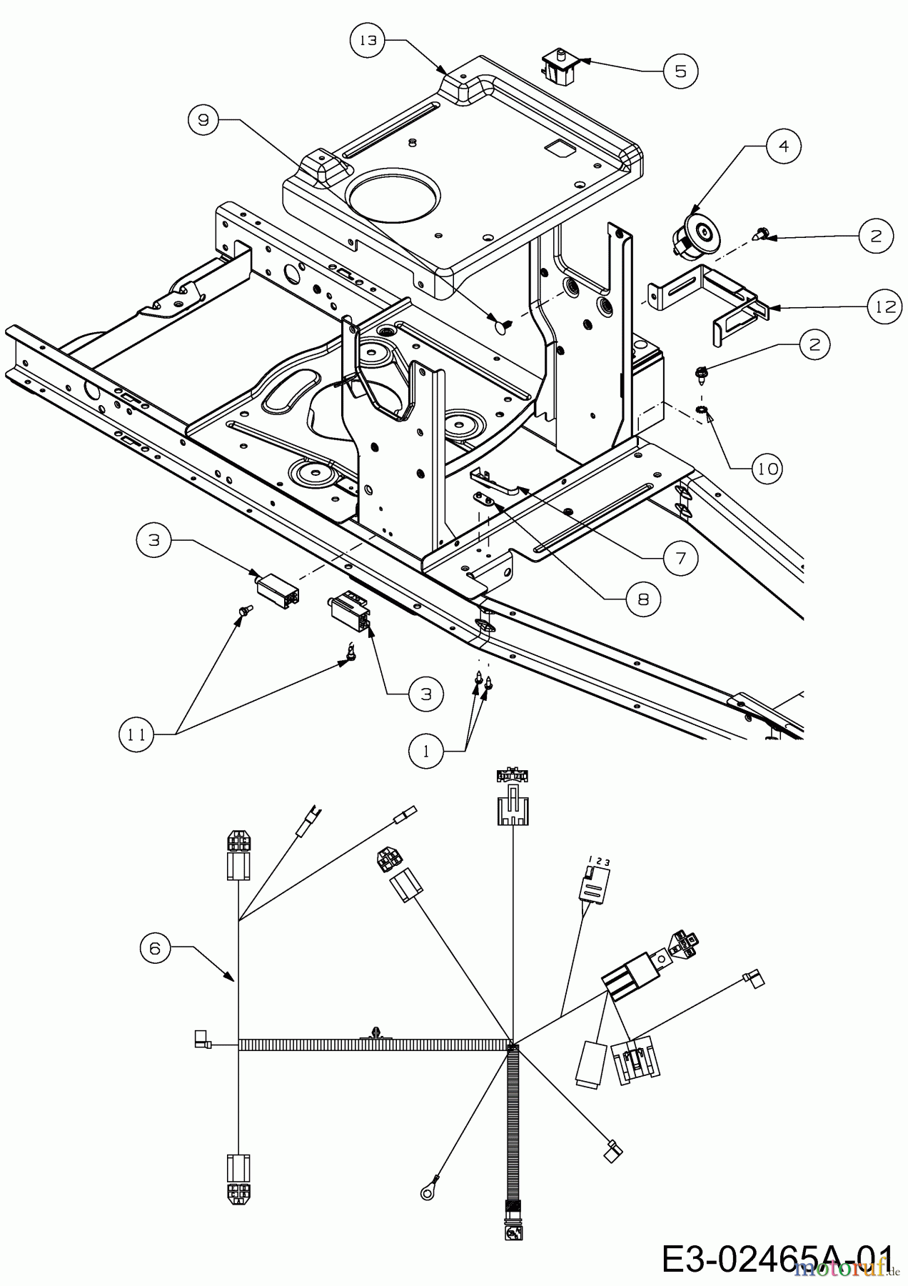  MTD Tracteurs de pelouse Minirider 60 SDE 13A326JC600  (2014) Assortiment électrique