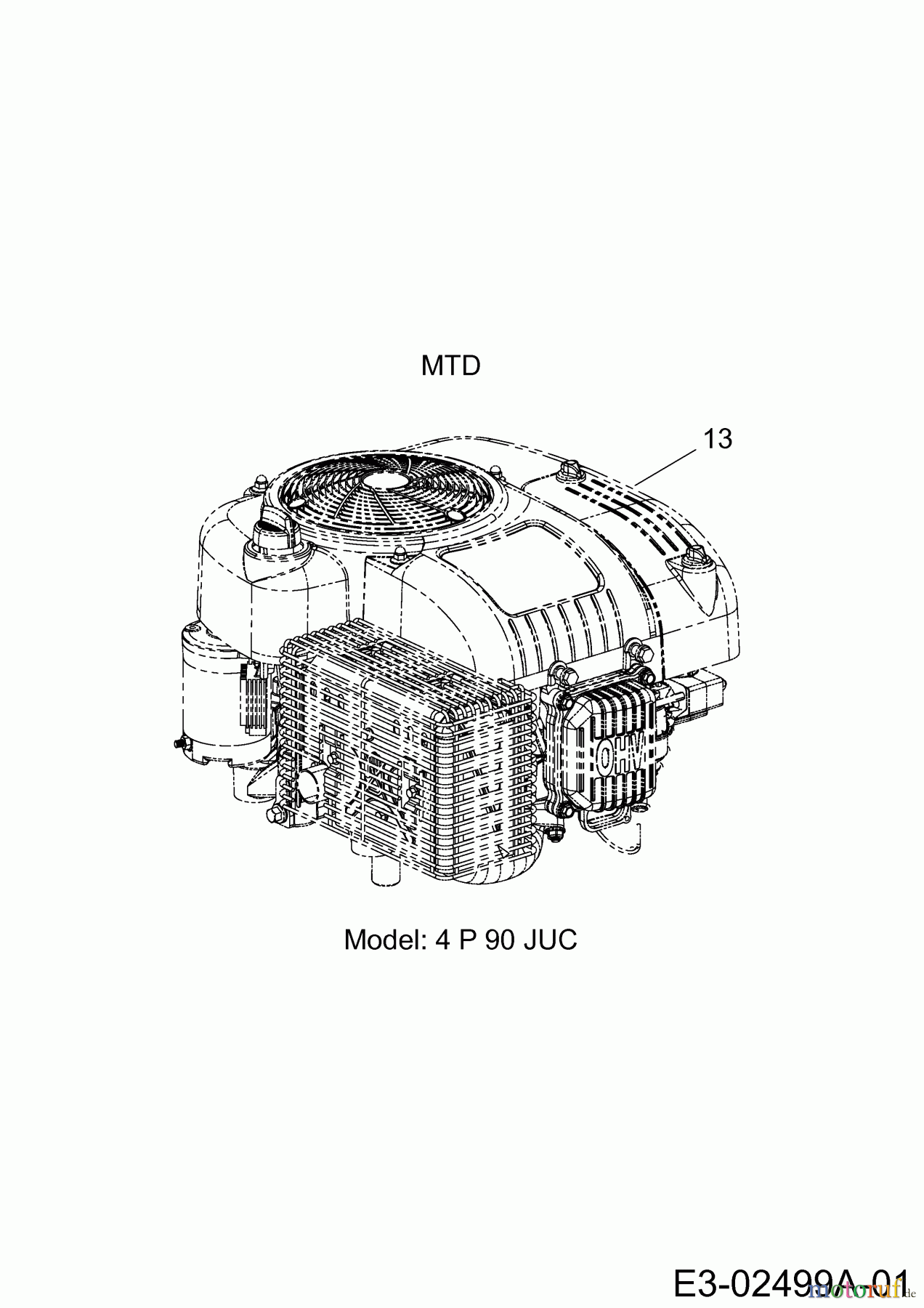  MTD Tracteurs de pelouse 420/38 13B2765F306  (2014) Moteur MTD