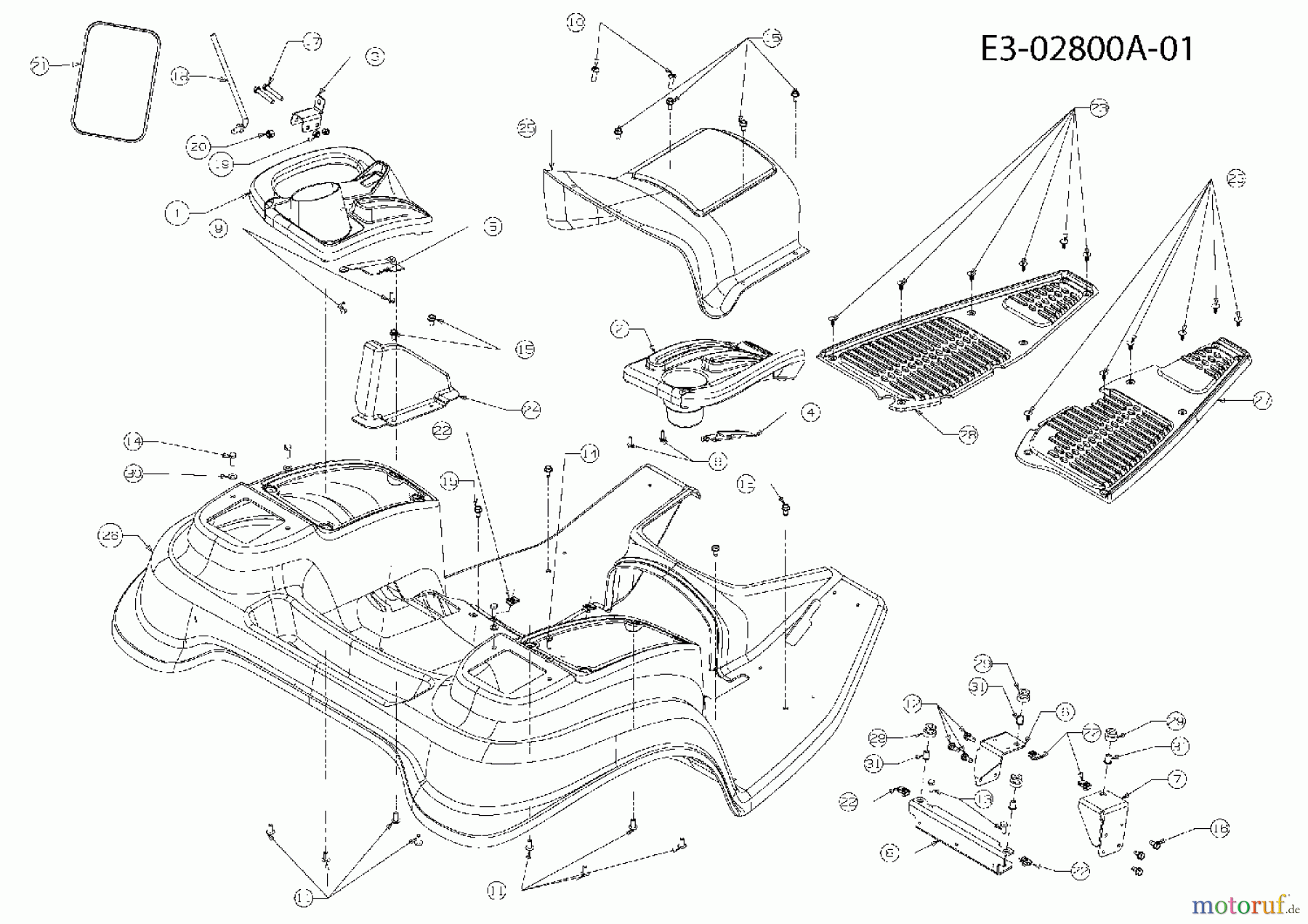  Cub Cadet Tracteurs compact HDS 6284 54AD74HD603  (2007) Jupe, Marchepied garniture