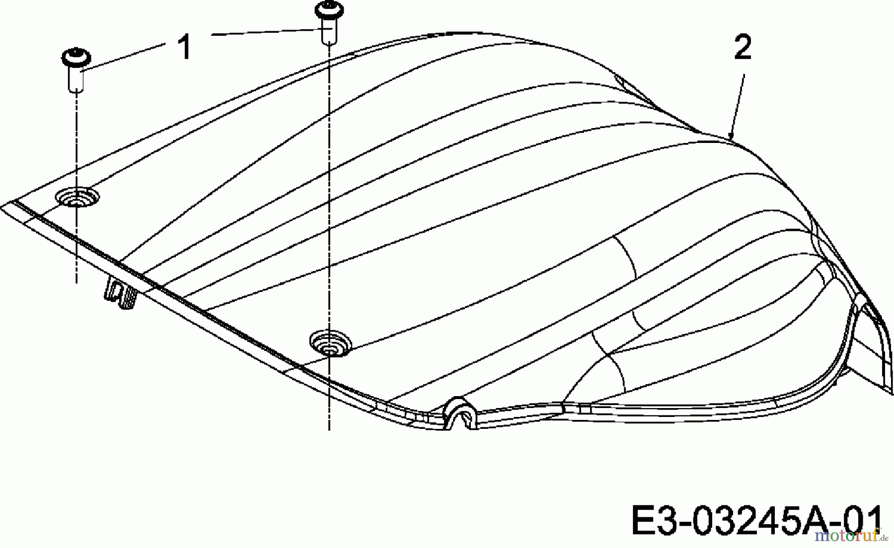  Bolens Tondeuse électrique BL 1033 EP 18C-M4D-684  (2007) Capot de moteur