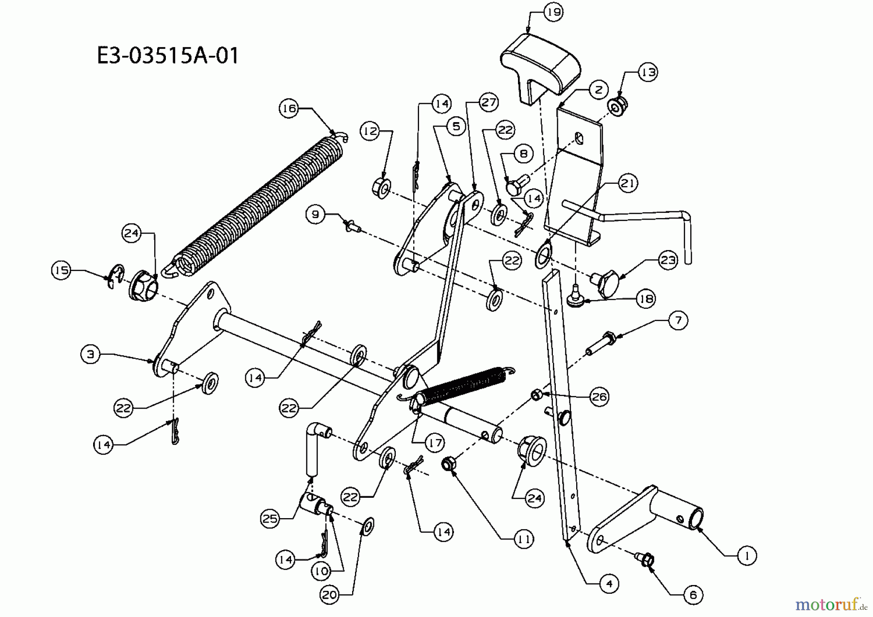  Sarp Rasentraktoren SR 65 BSE 13A4054-498  (2008) Mähwerksaushebung