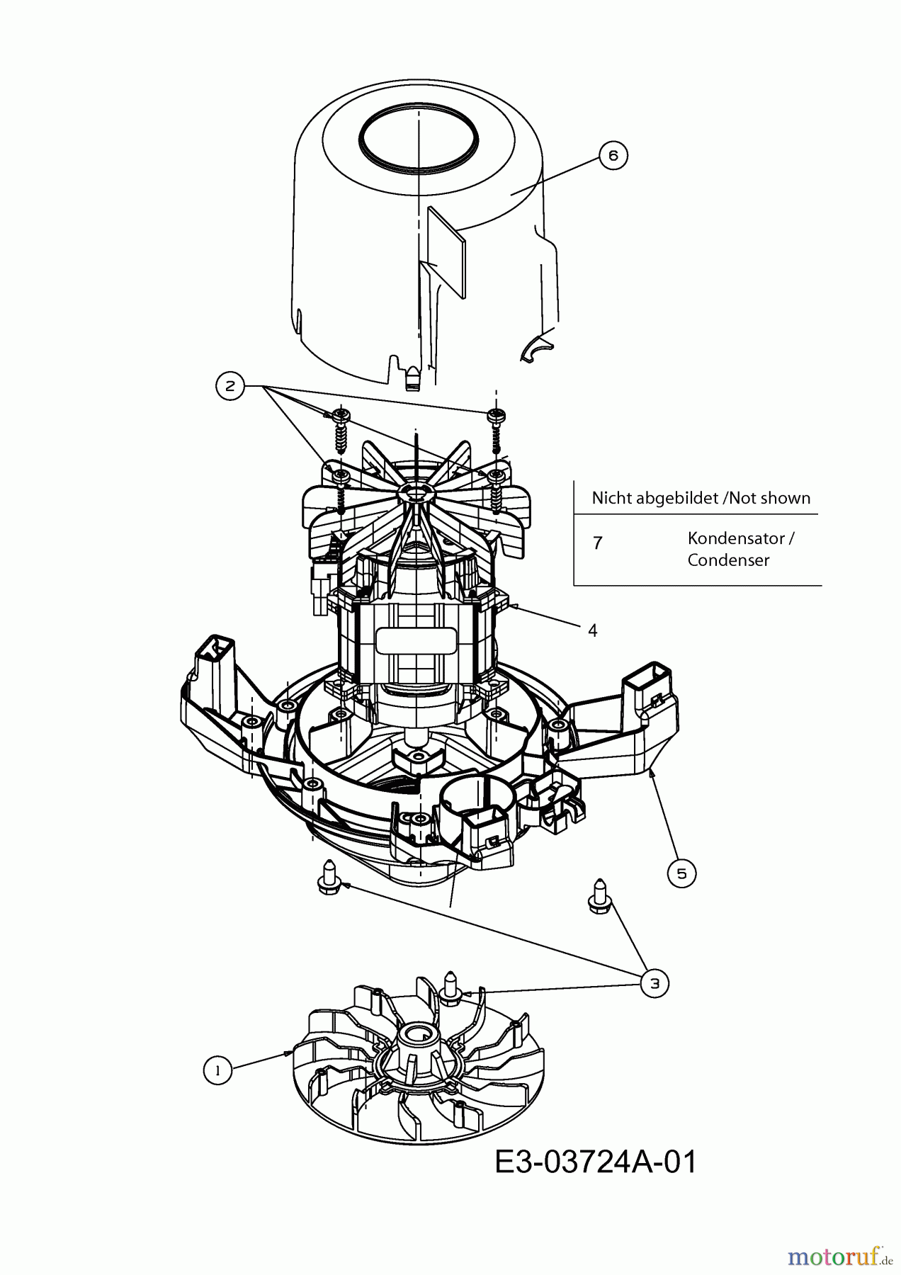  MTD Elektromäher 4817 E 18A-11K-676  (2009) Motor