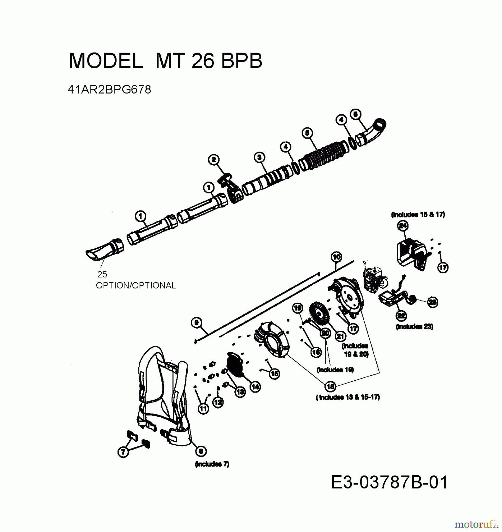  MTD Souffleur de feuille, Aspirateur de feuille MT 26 BPB 41AR2BPG678  (2009) Machine de base