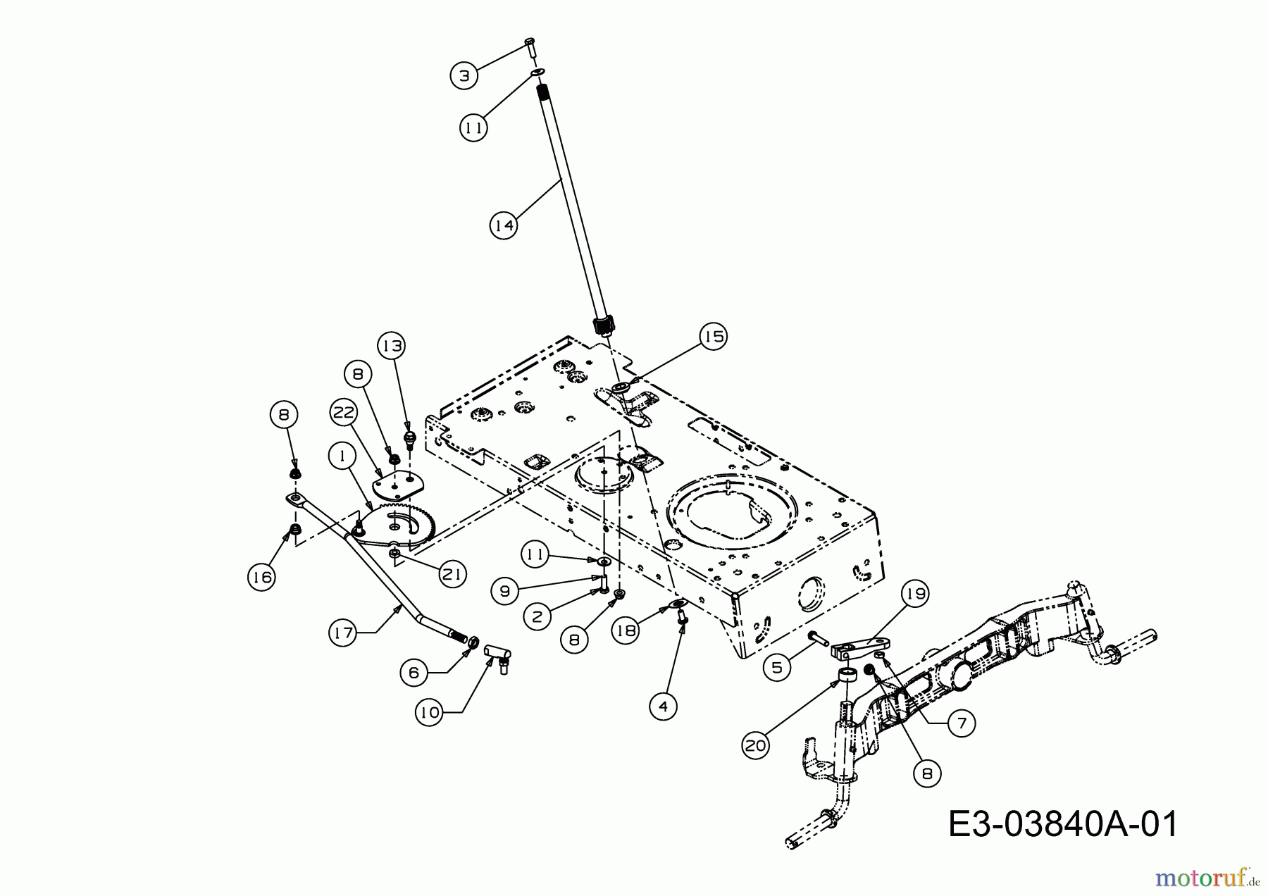 Bolens Tracteurs de pelouse BL 175/105 AT 13AN785N684  (2009) Système direction