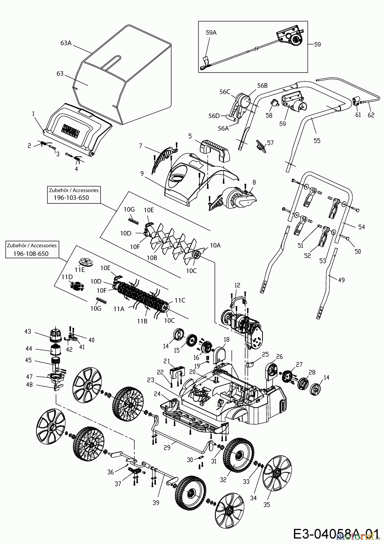  Wolf-Garten Scarificateur électrique VA 378 E 16BFFHPA650  (2018) Machine de base