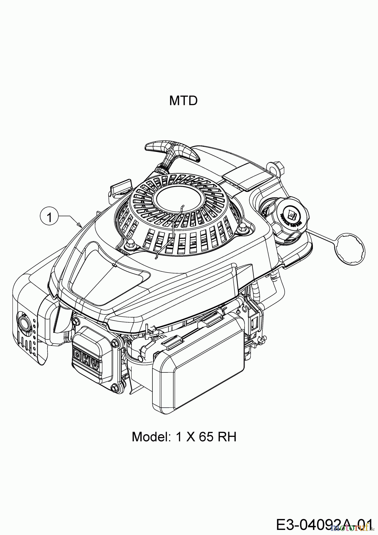 MTD Tondeuse thermique tractée 53 SPOSHW 12A-PFJ6600  (2017) Moteur MTD