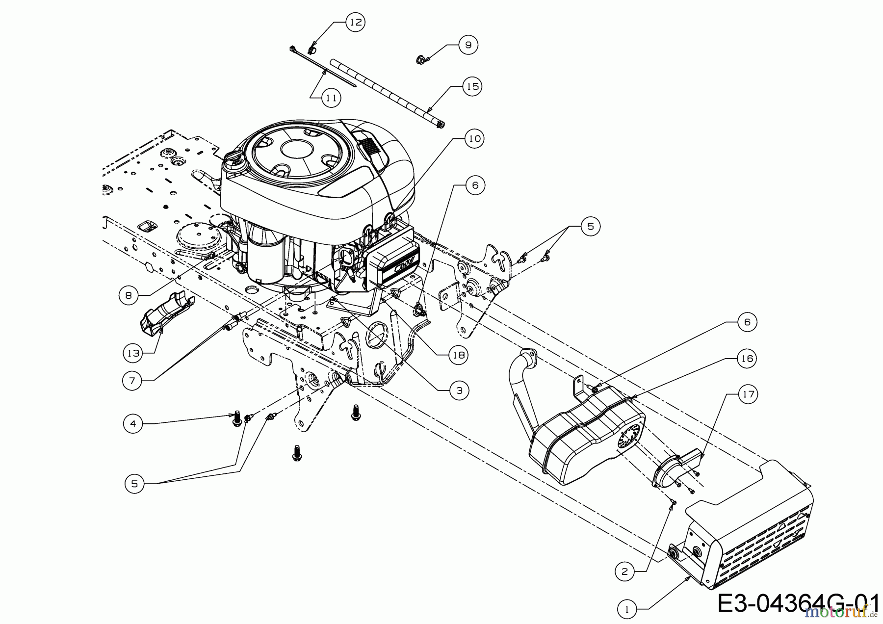  MTD Tracteurs de pelouse 115/92 R 13HH761E612  (2017) Accessoires moteur