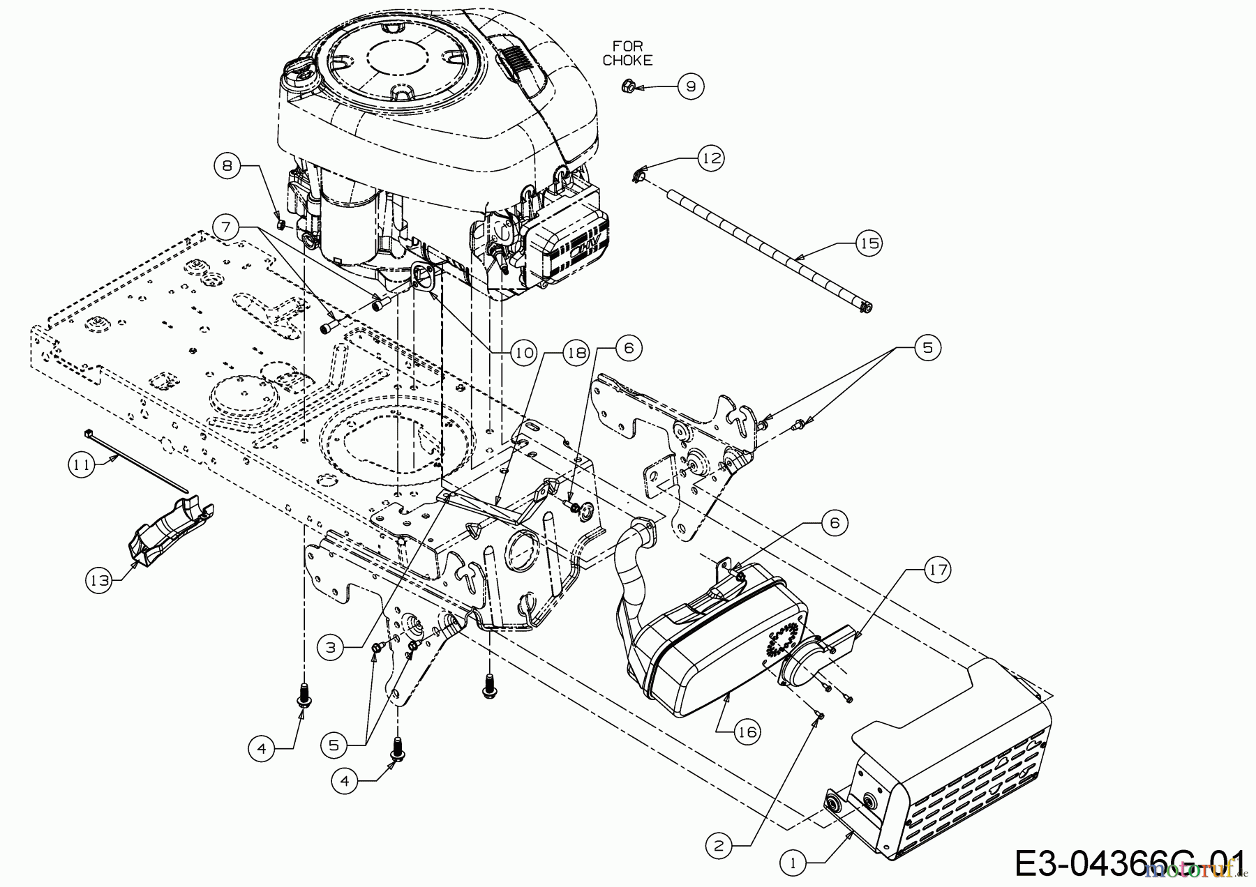 Dormak Tracteurs de pelouse TX 36 H 13IM71SE699  (2017) Accessoires moteur