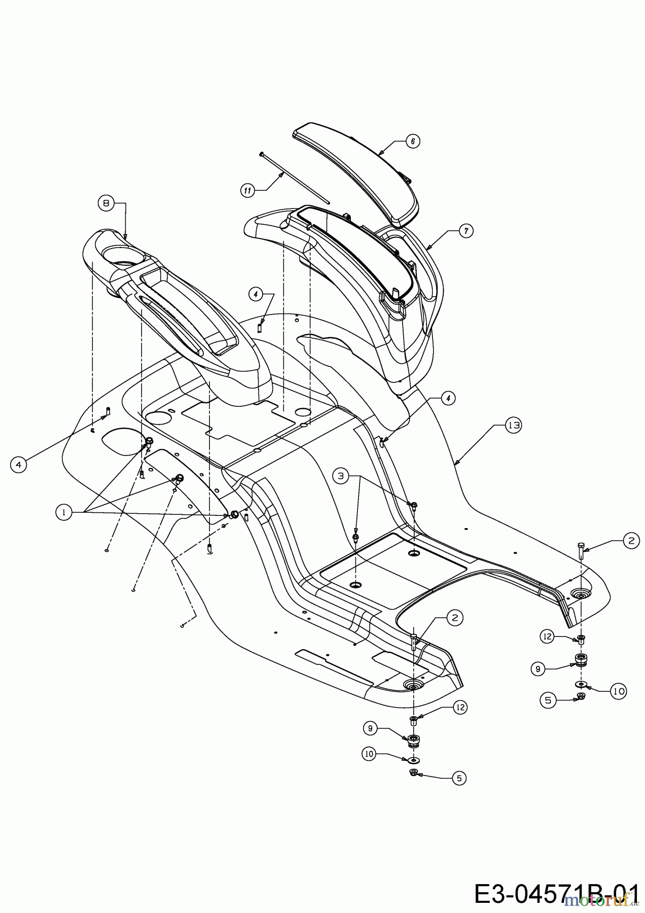  Cub Cadet Tracteurs de pelouse LTX 1045 13WX91AT056  (2014) Jupe