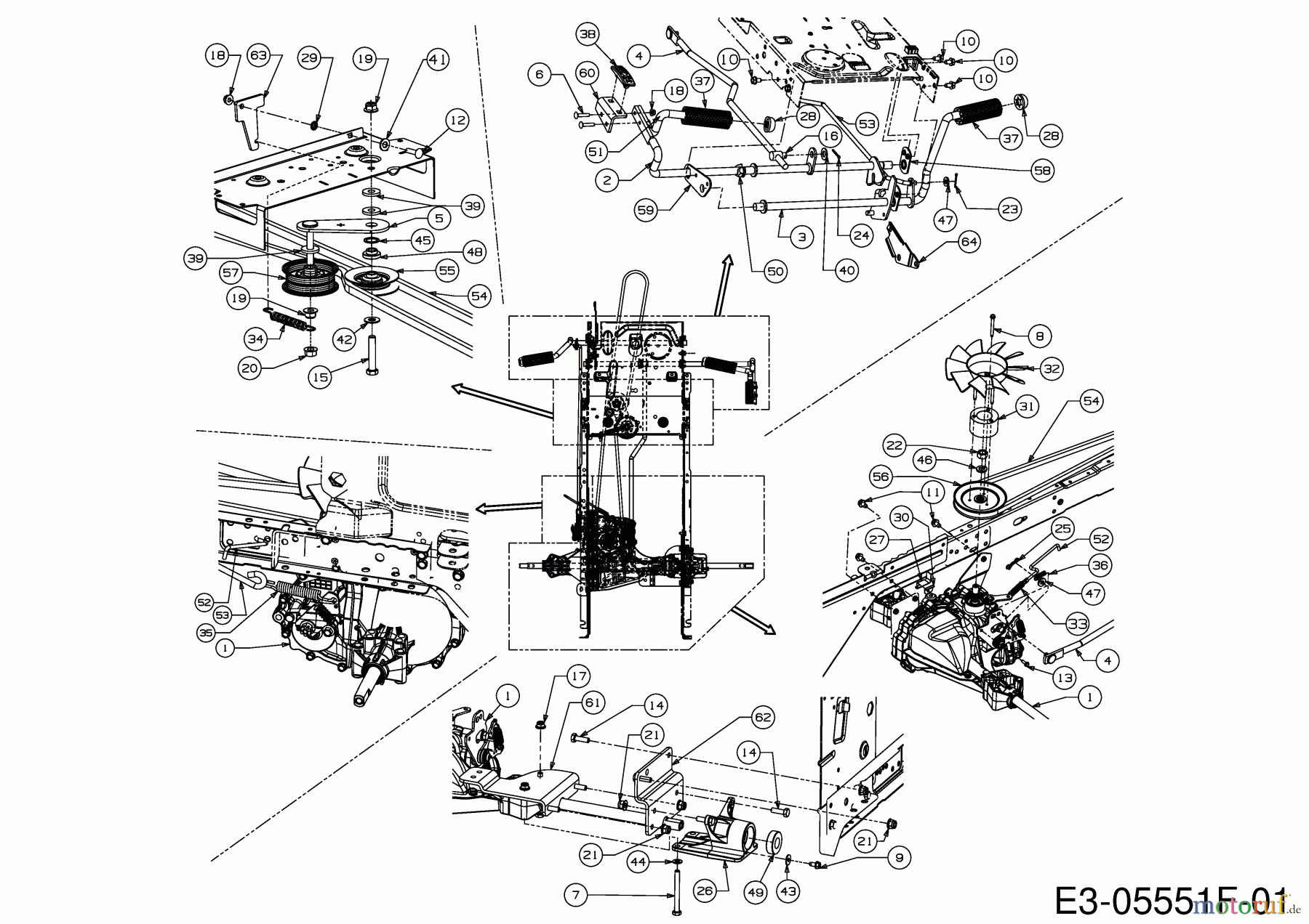  B Power Tracteurs de pelouse BT 145-92 AH 13IM71KE648  (2016) Entraînement de roulement