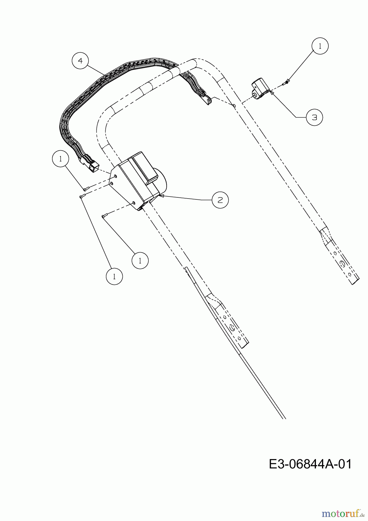  MTD Elektromäher 46 EHQ 18A-J1H-616  (2012) Schaltbügel, Schalter
