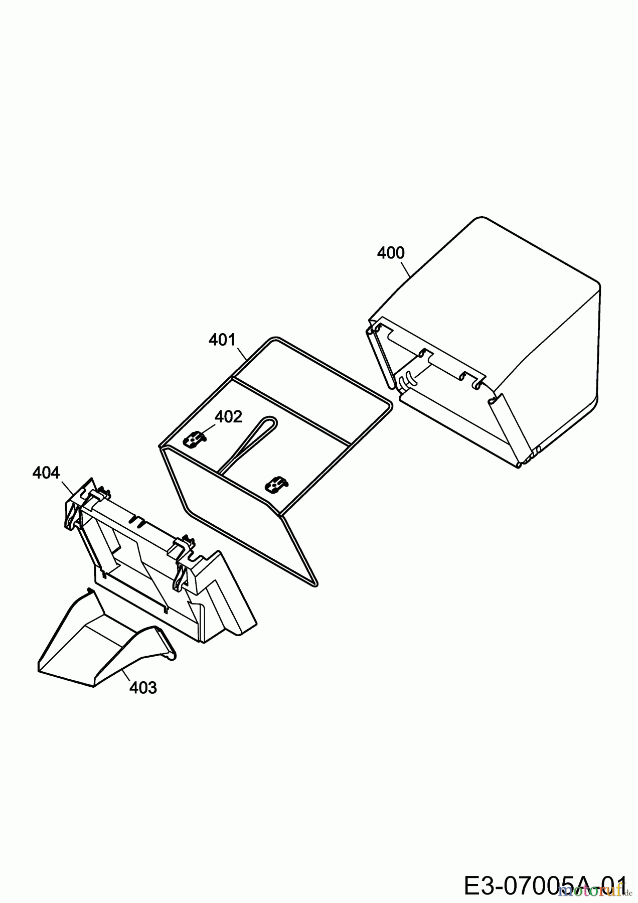  Sentar Tondeuse à batterie SE 37 LI 18AWG3D-663  (2011) Sac de réception de l'herbe