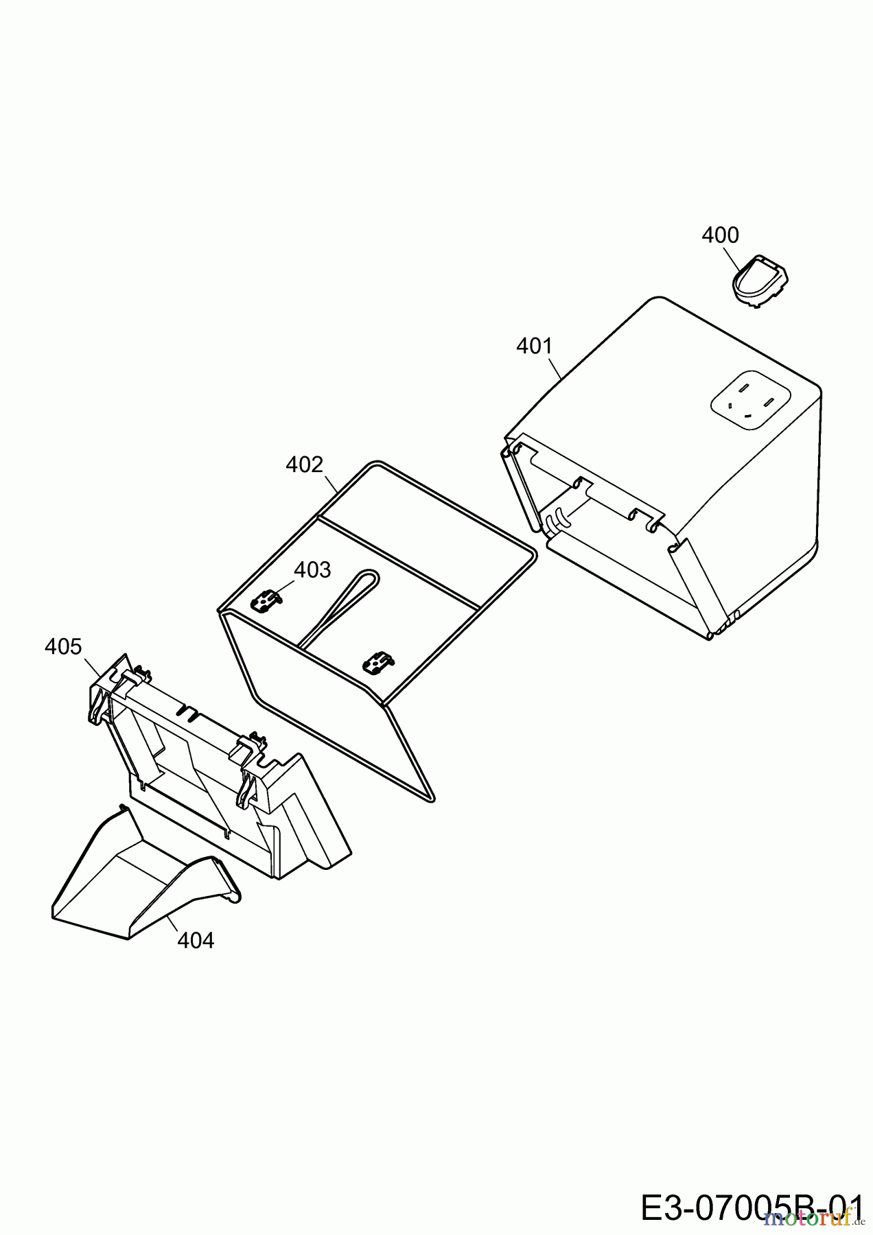  Sentar Tondeuse à batterie SE 37 LI 18AWG3D-663  (2012) Sac de réception de l'herbe